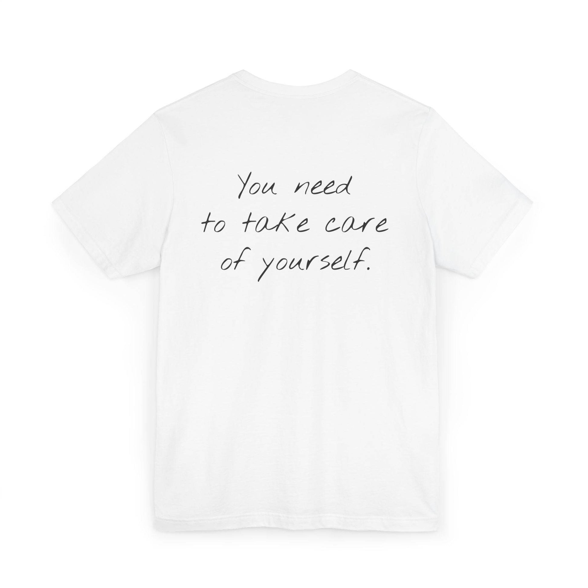 Unisex Jersey T-Shirt - 'Take Care' Inspirational - The Dreamer's Bookshop.