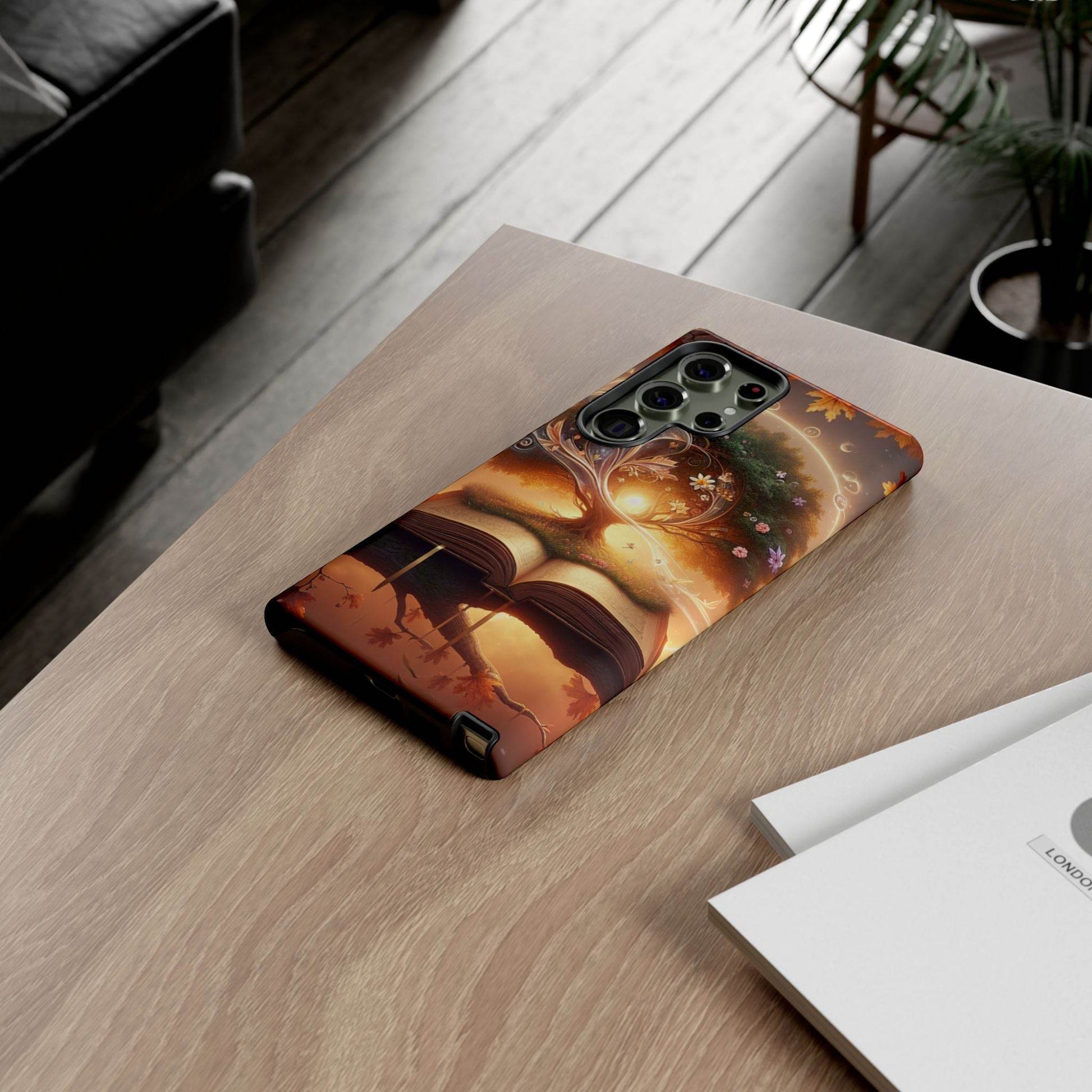 Nature-Inspired iPhone & Samsung Phone Case with Tree of Life Design - The Dreamer's Bookshop.