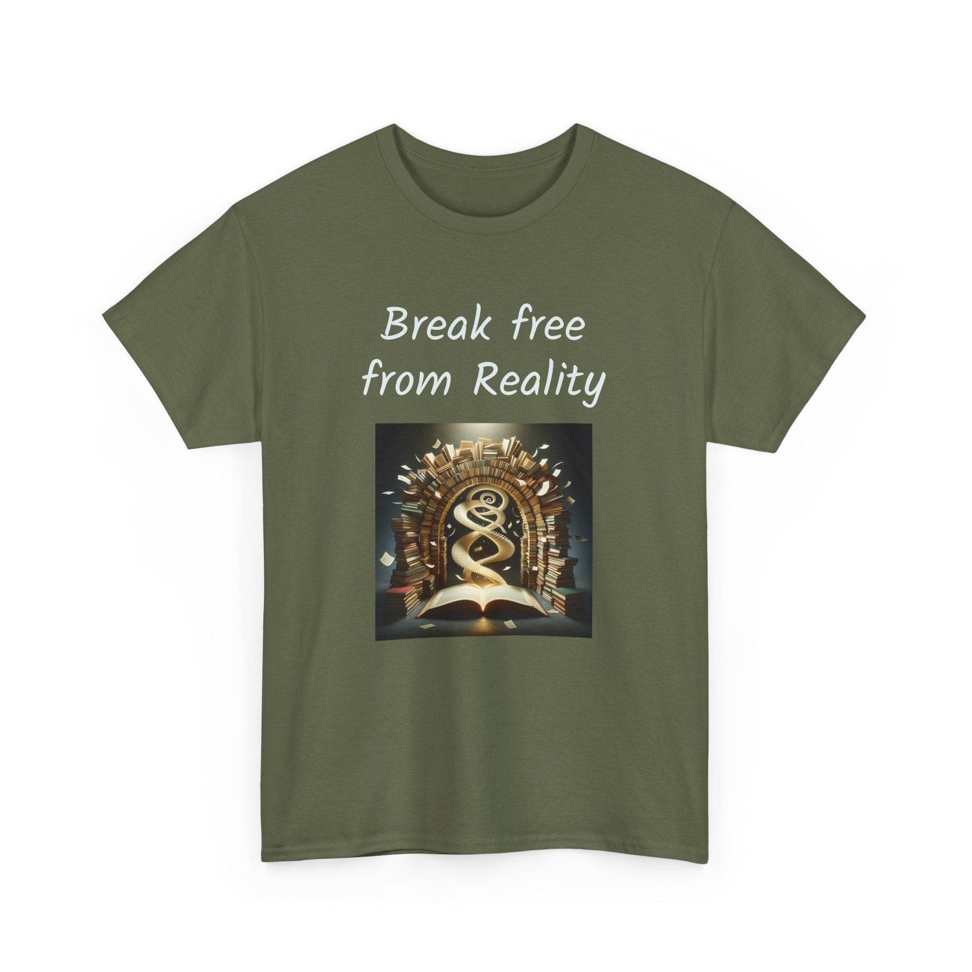 Break Free - Graphic Tee - Unisex Heavy Cotton T-Shirt - Book Lovers - The Dreamer's Bookshop.