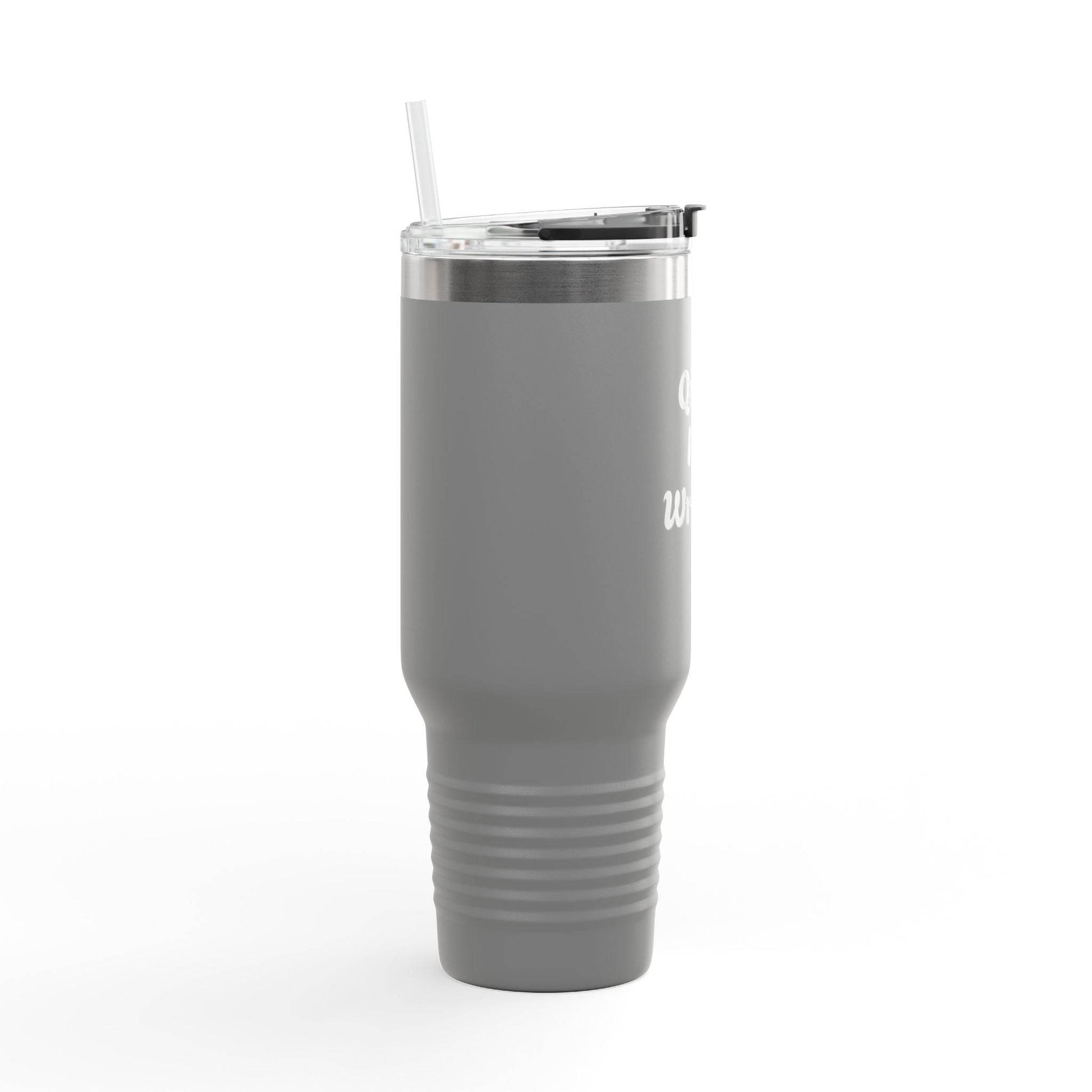 Quiet I'm Writing Insulated Travel Mug - 40oz Red Coffee Cup - The Dreamer's Bookshop.