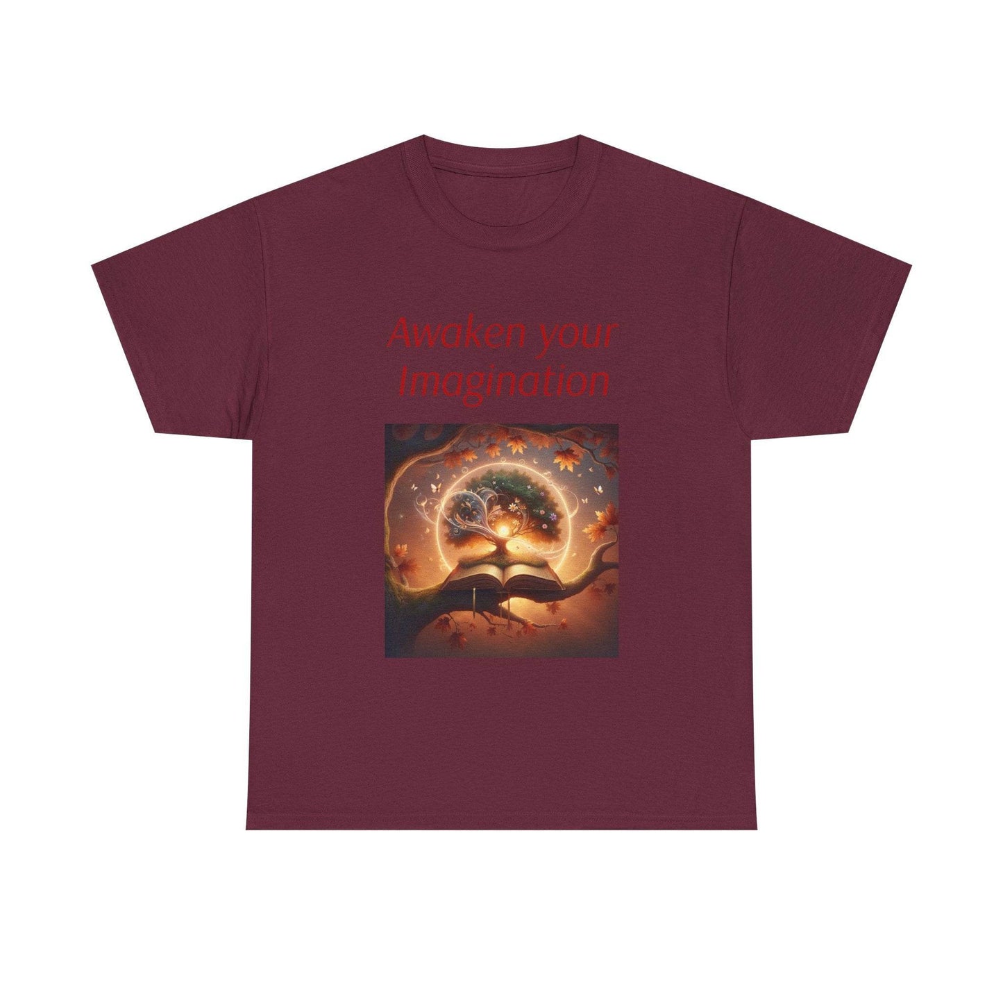 Awaken Your Imagination Unisex Heavy Cotton Tee - Inspiring Art Shirt - The Dreamer's Bookshop.
