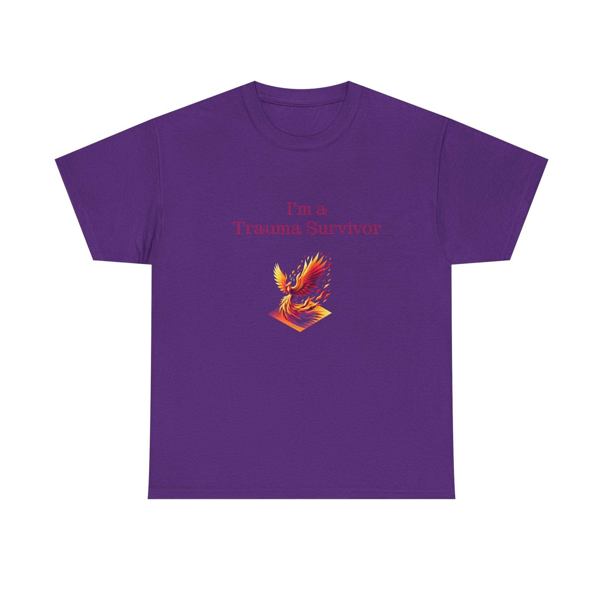 Trauma Survivor Unisex Heavy Cotton Tee - Empowering Apparel for Health Awareness - The Dreamer's Bookshop.