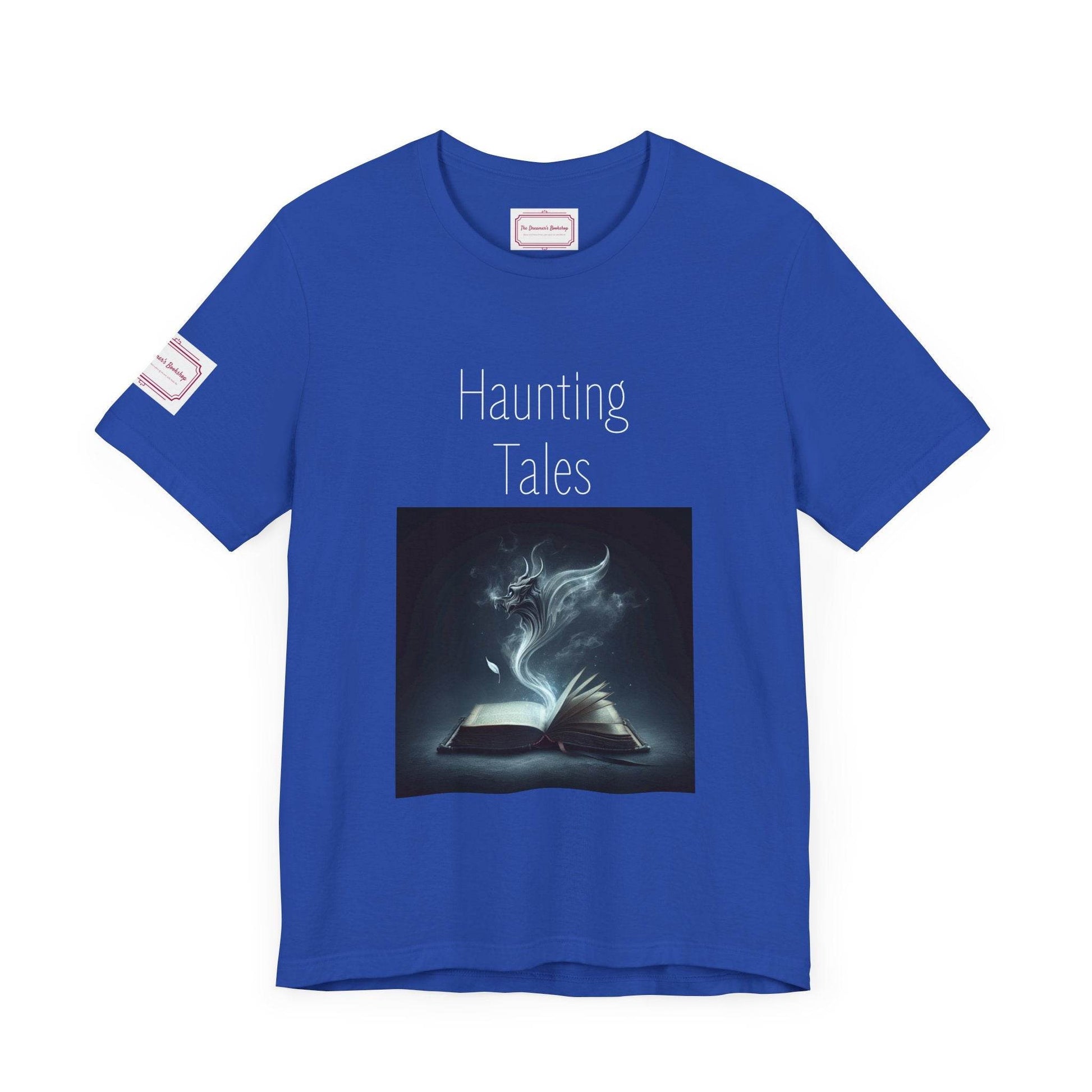 Haunting Tales Tee - Fun Short Sleeve Shirt for Writers & Book Lovers - The Dreamer's Bookshop.