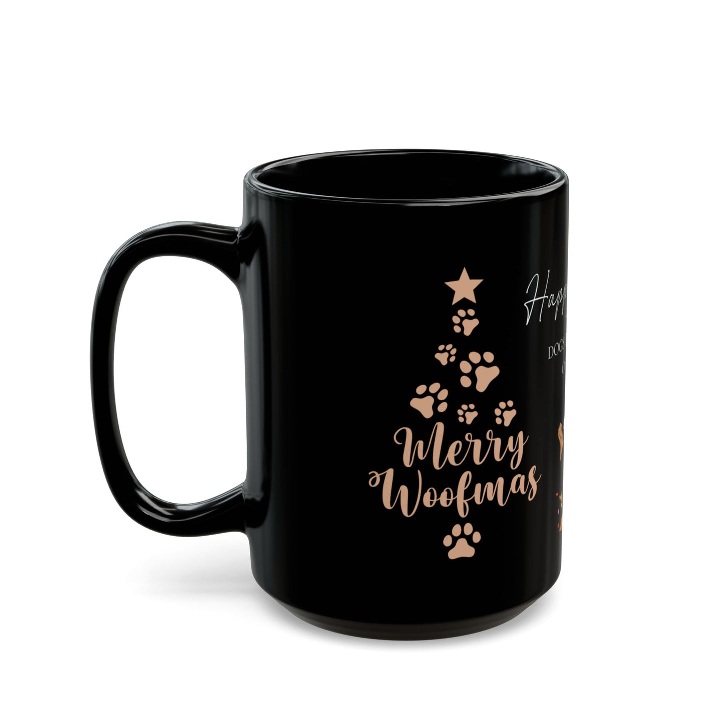 Dog's Christmas Black Mug - 11oz & 15oz Options