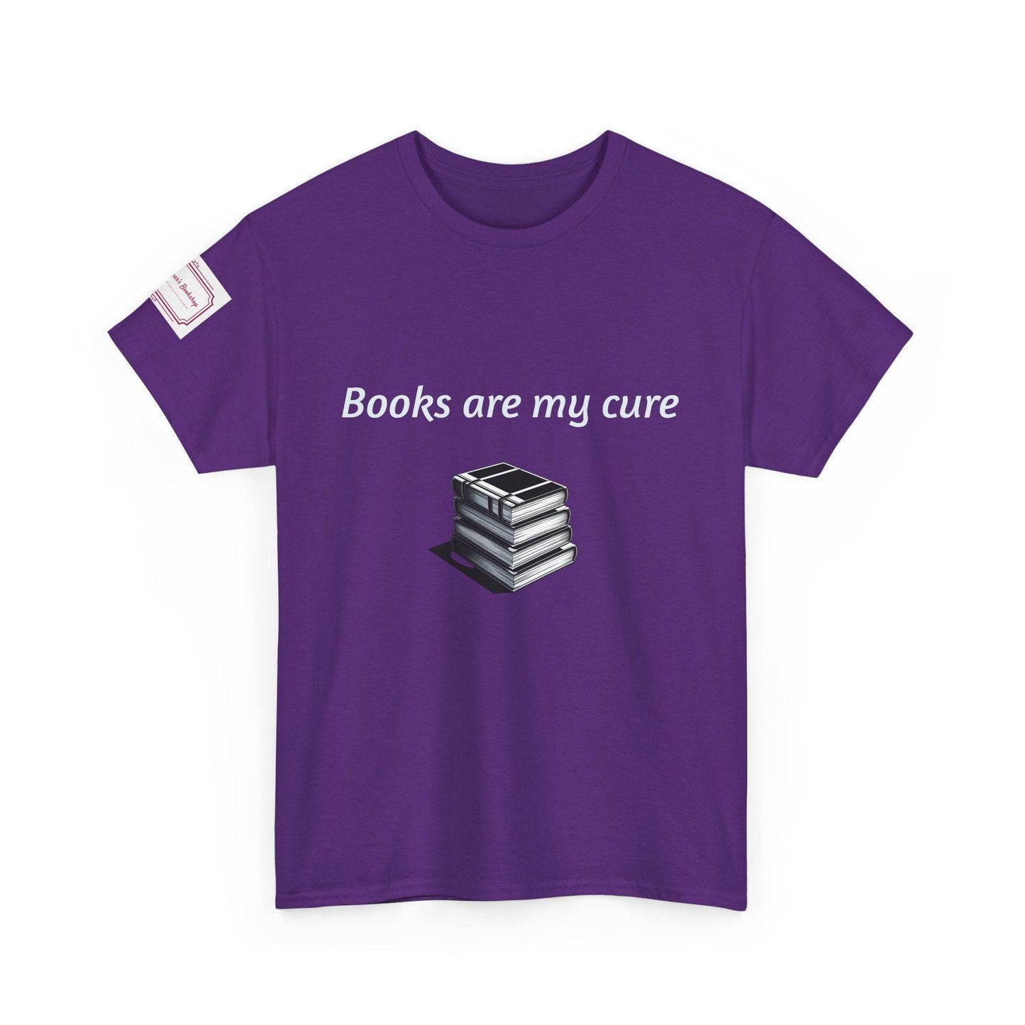 Books are my cure - Inspirational Unisex Heavy Cotton Tee - The Dreamer's Bookshop.