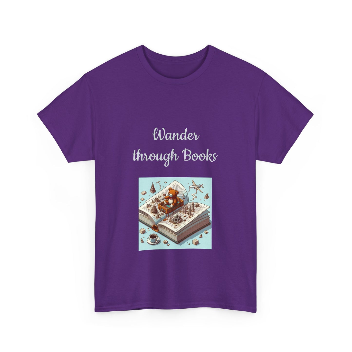 Book Lover's Unisex Heavy Cotton Tee - "Wander" - The Dreamer's Bookshop.
