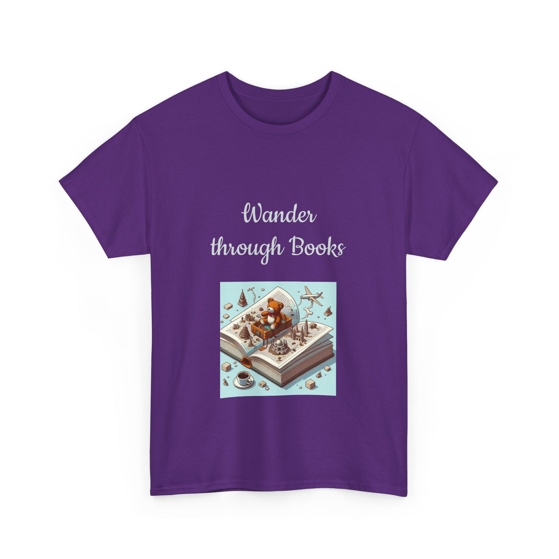 Book Lover's Unisex Heavy Cotton Tee - "Wander" - The Dreamer's Bookshop.