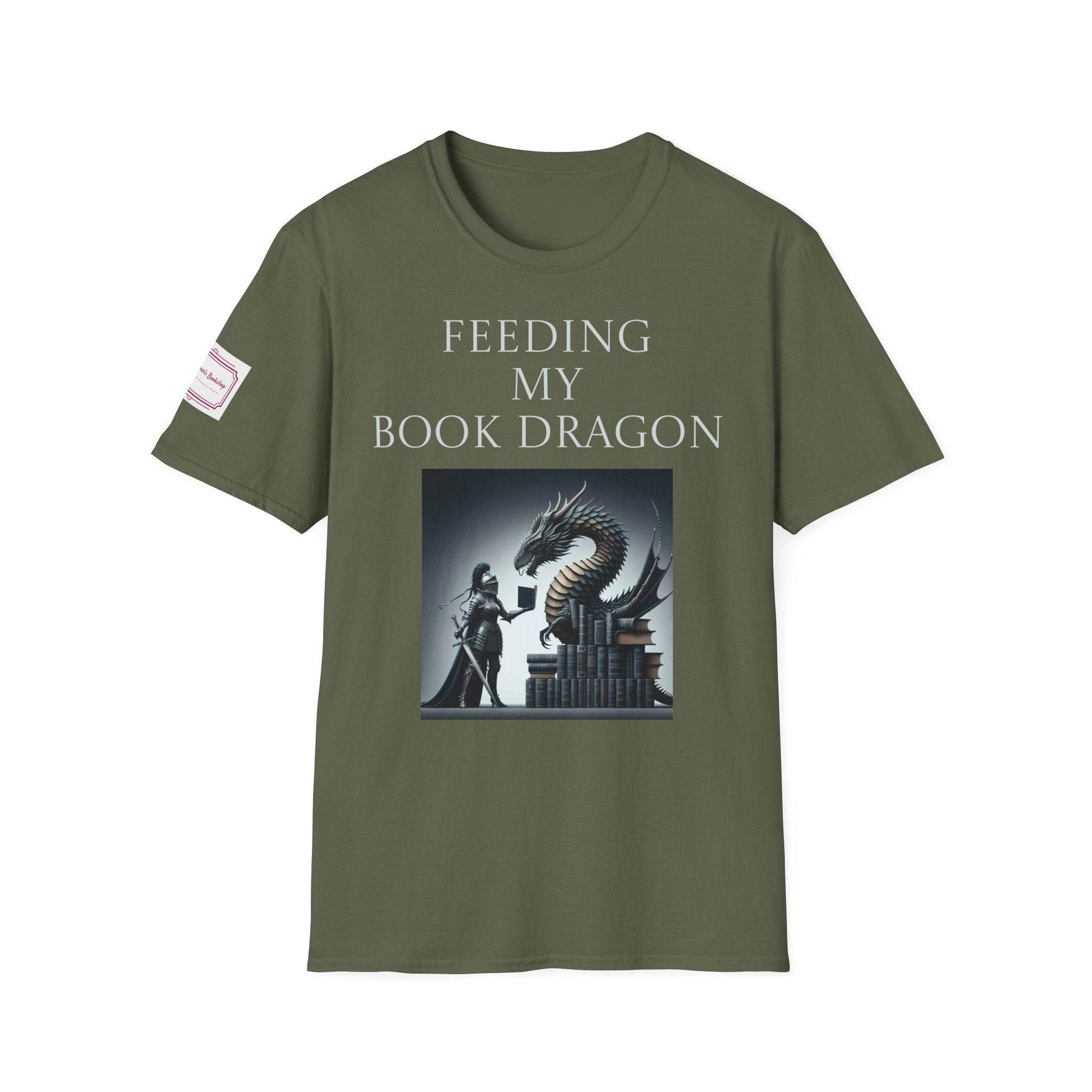 Inspirational Unisex Softstyle T-Shirt - 'Feeding' Book Lover Design - The Dreamer's Bookshop.