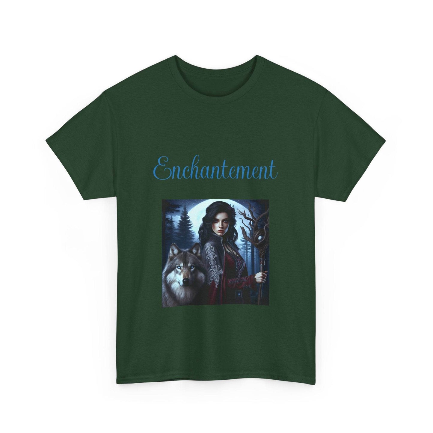 Enchanted Wolf Unisex Heavy Cotton Tee - The Dreamer's Bookshop.