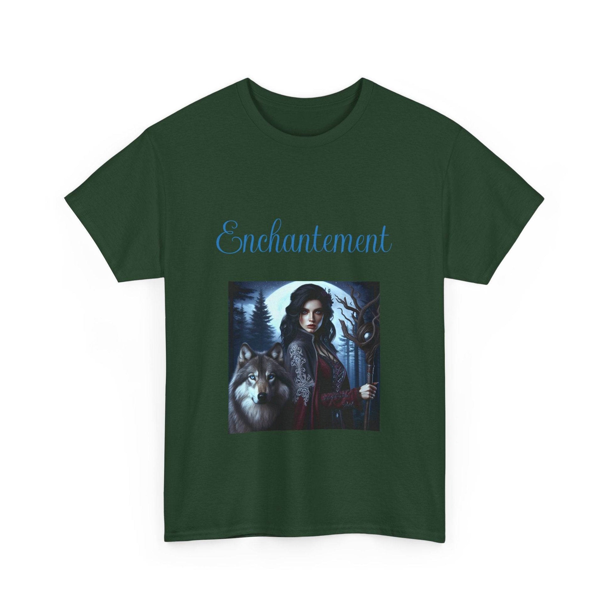 Enchanted Wolf Unisex Heavy Cotton Tee - The Dreamer's Bookshop.