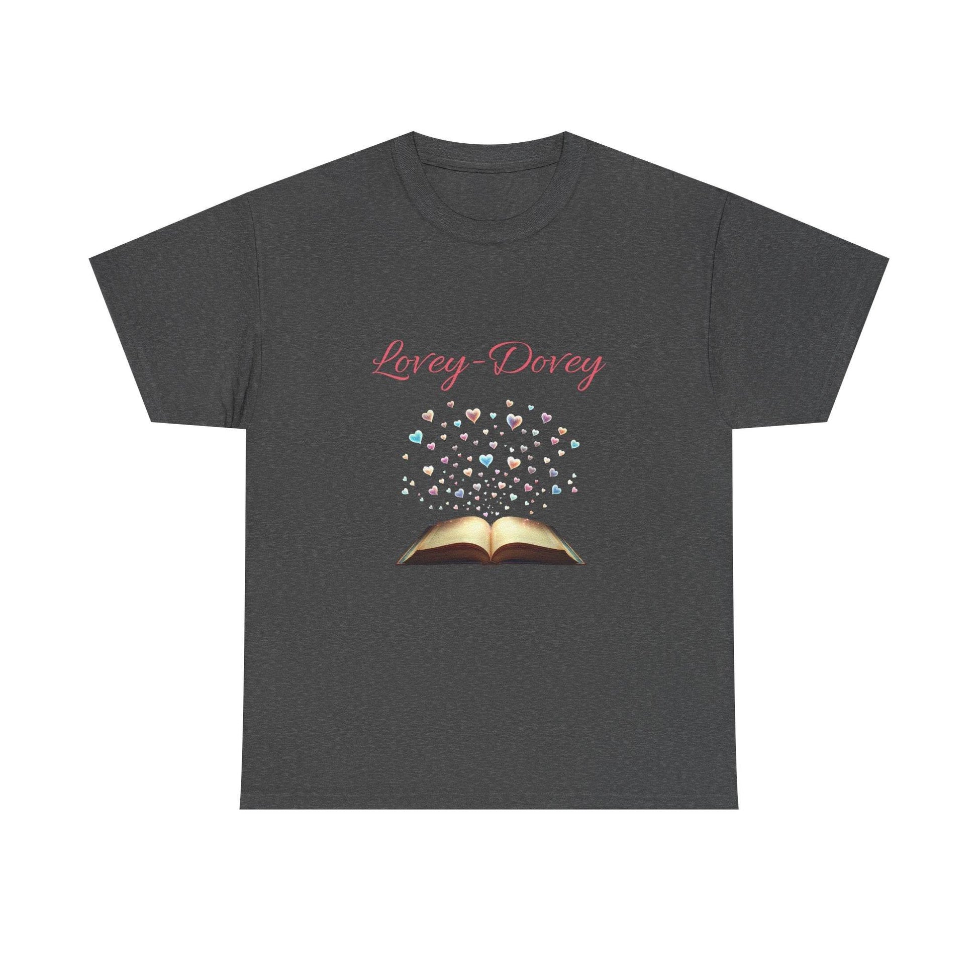 Lovey-Dovey - Graphic Tee - Unisex Heavy Cotton T-Shirt for Book Lovers - The Dreamer's Bookshop.