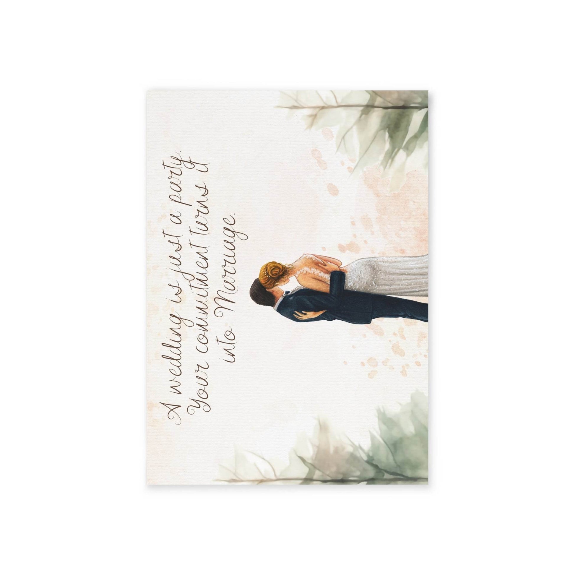 The Dreamer's Bookshop Cute "Marriage" Wedding Card - The Dreamer's Bookshop.