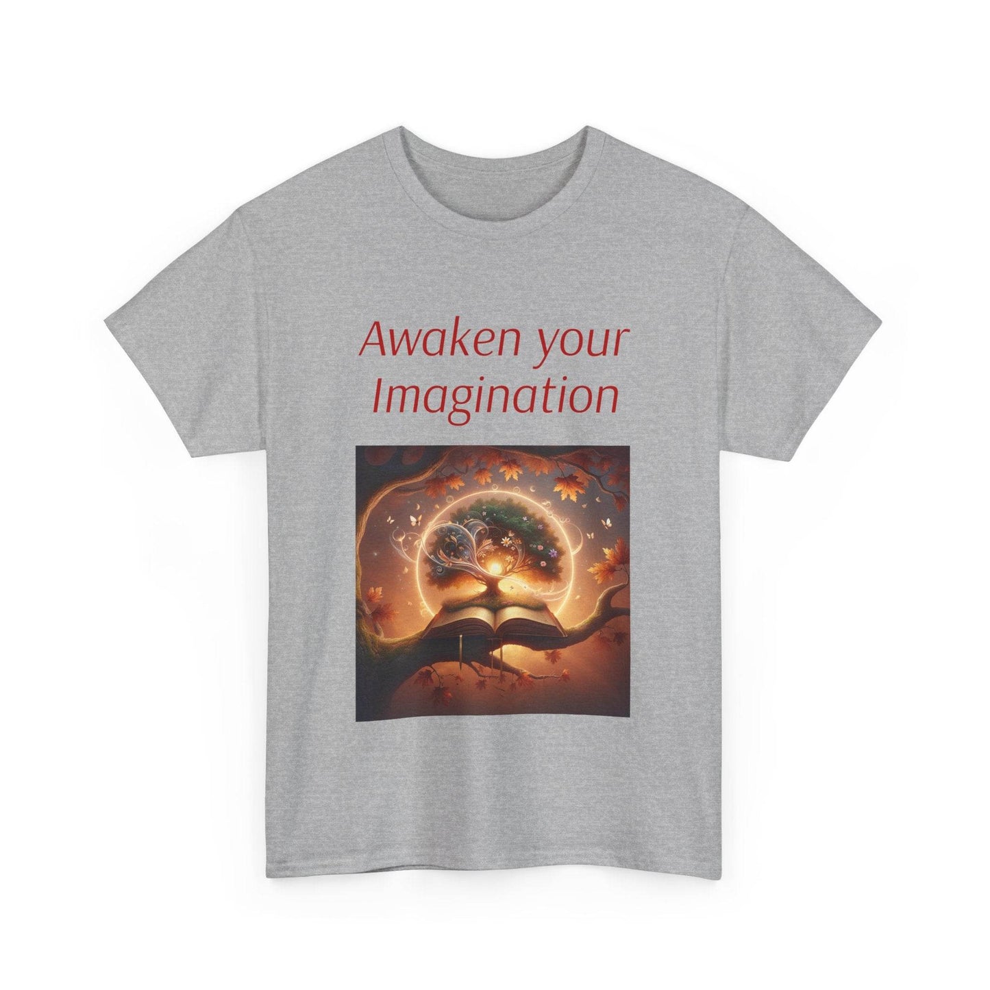 Awaken Your Imagination Unisex Heavy Cotton Tee - Inspiring Art Shirt - The Dreamer's Bookshop.