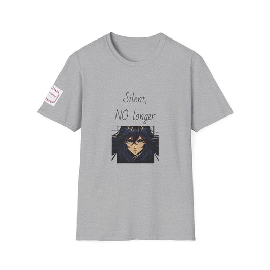 Fierce Survivor Unisex Softstyle T-Shirt - 'Silent, NO longer' - The Dreamer's Bookshop.