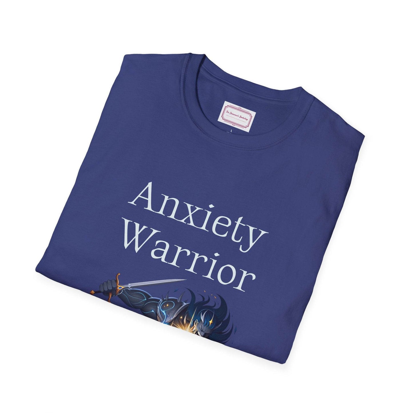 Anxiety Warrior Unisex Softstyle T-Shirt - Embrace Your Battles - The Dreamer's Bookshop.