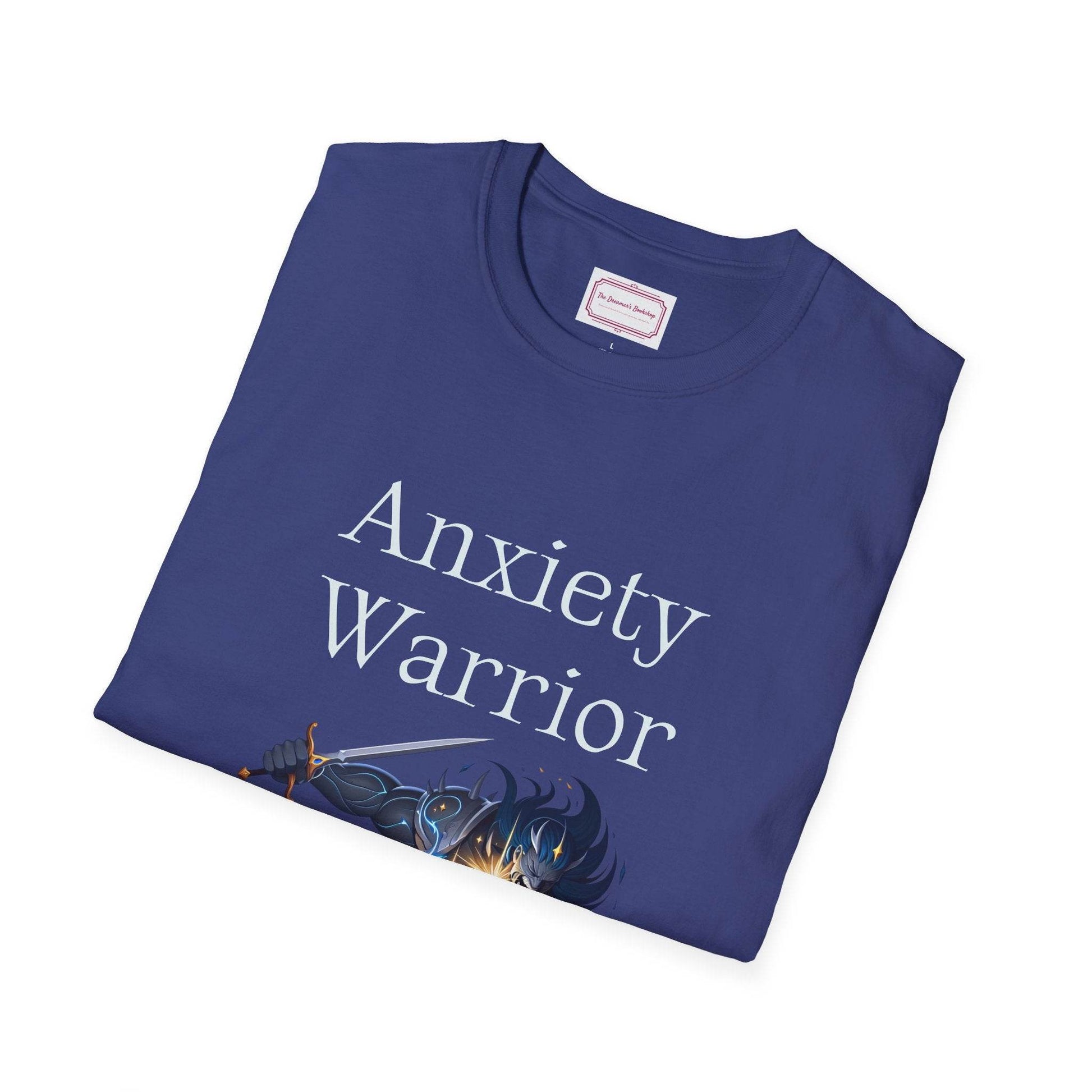 Anxiety Warrior Unisex Softstyle T-Shirt - Embrace Your Battles - The Dreamer's Bookshop.