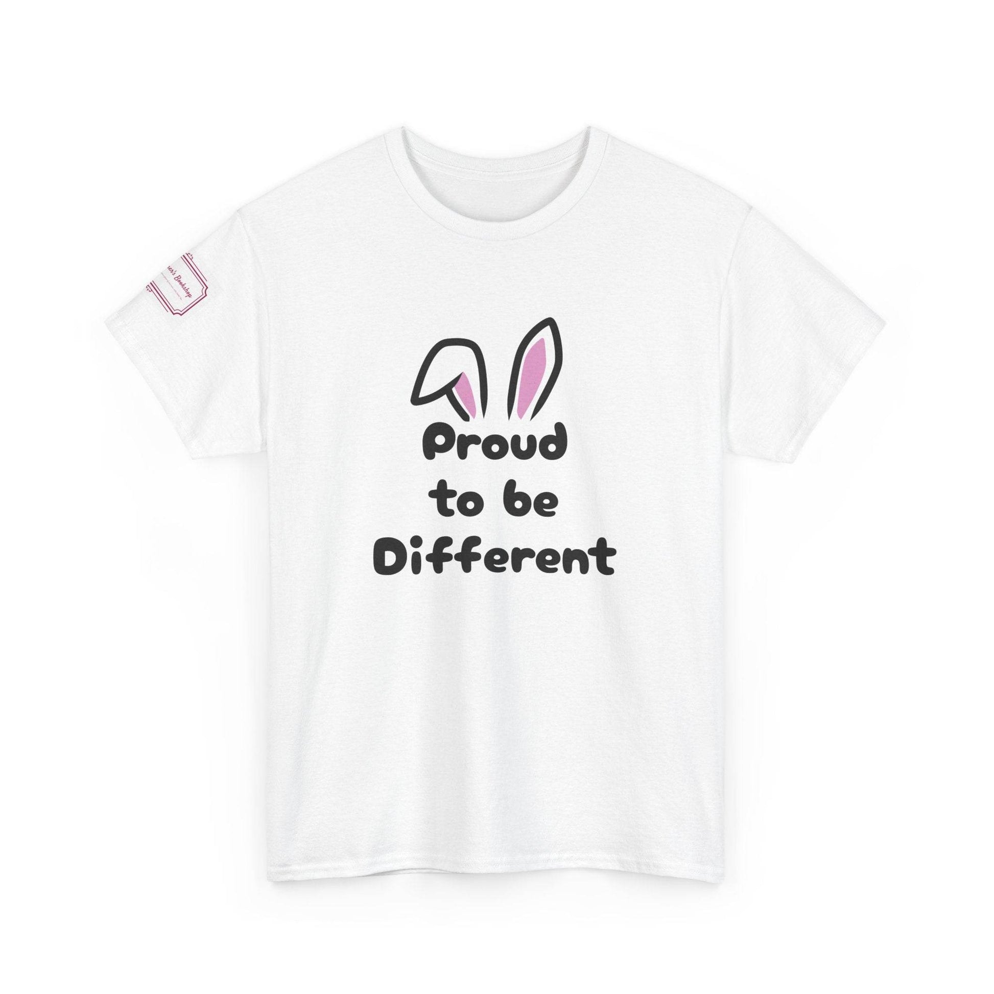 Proud to be Different Unisex Heavy Cotton Tee - Fun & Inclusive Graphic T-Shirt - The Dreamer's Bookshop.