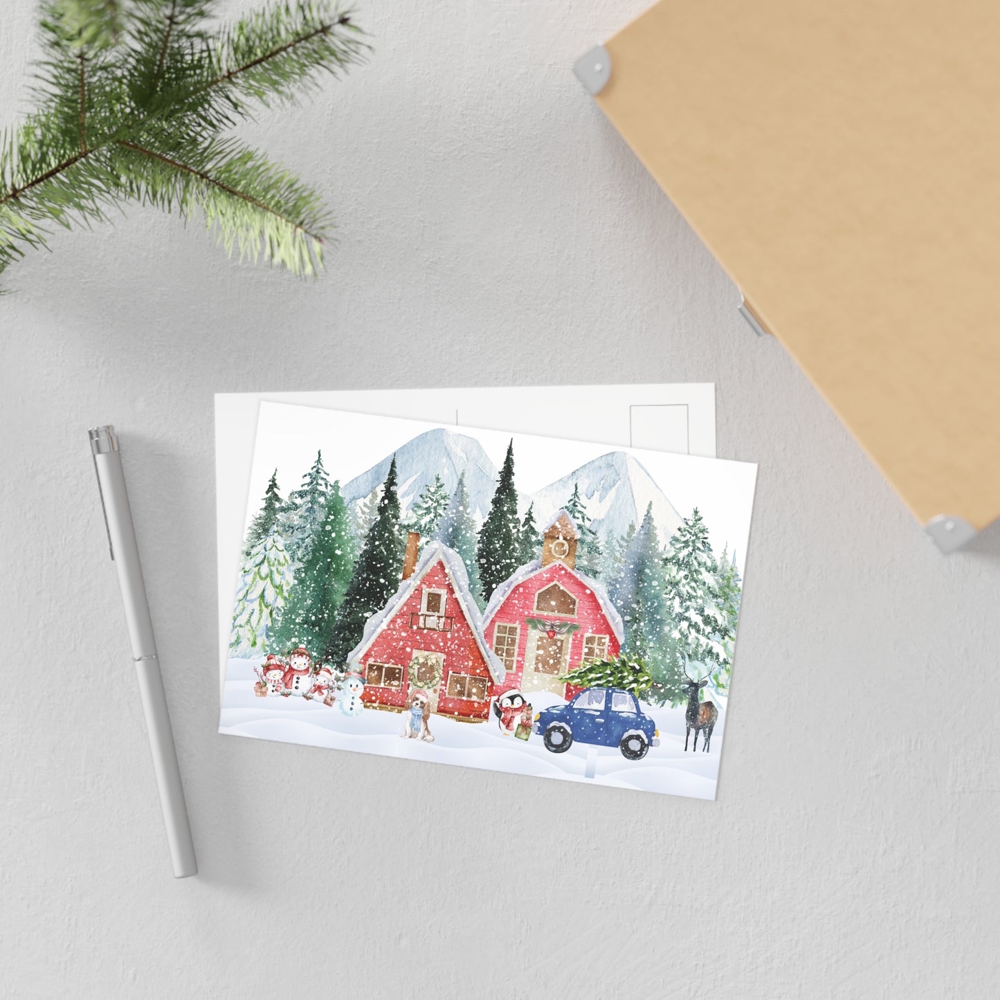 The Dreamer's Bookshop "Winter farm" Christmas Card