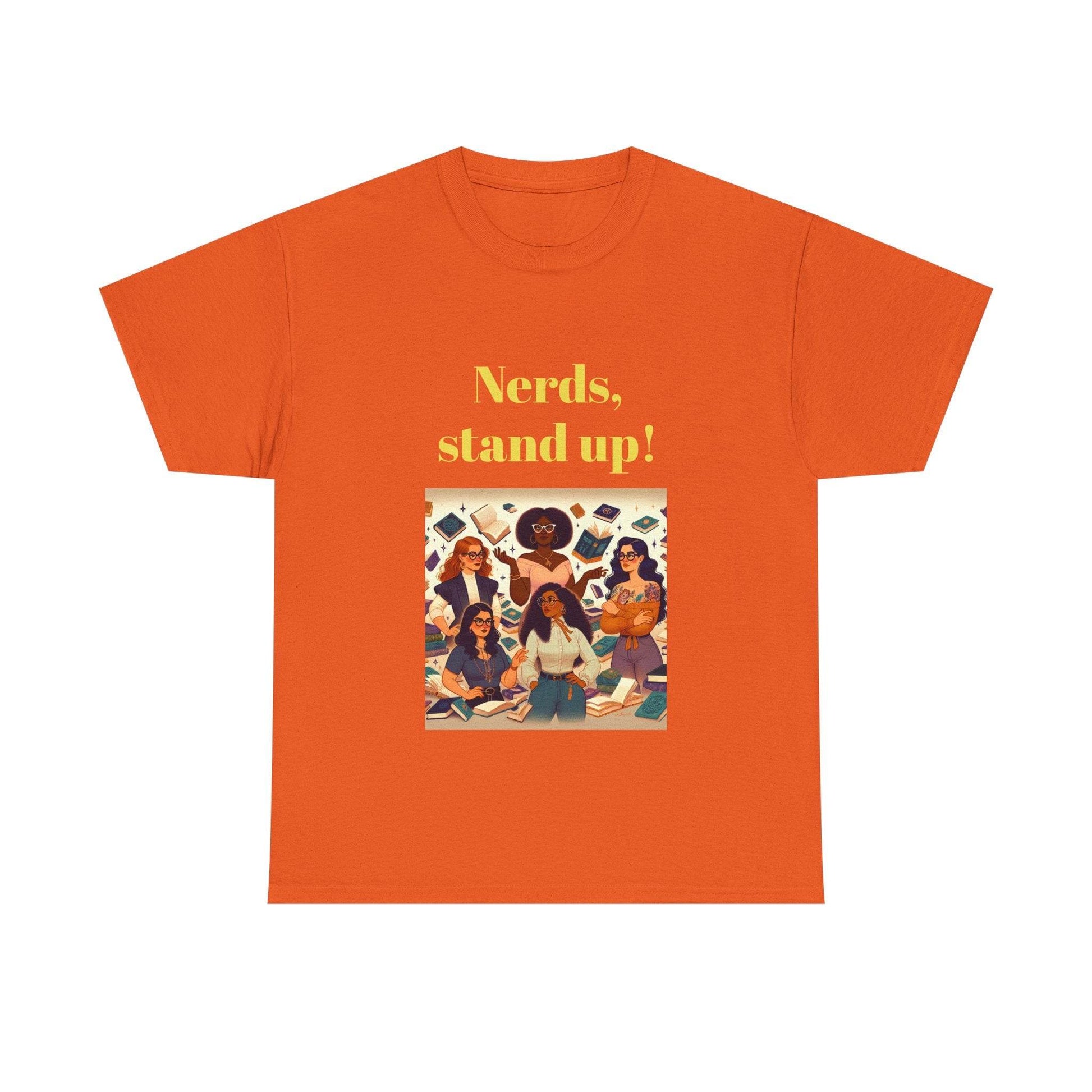 Nerds Stand Up - Unisex Heavy Cotton Tee - Book Lovers - The Dreamer's Bookshop.