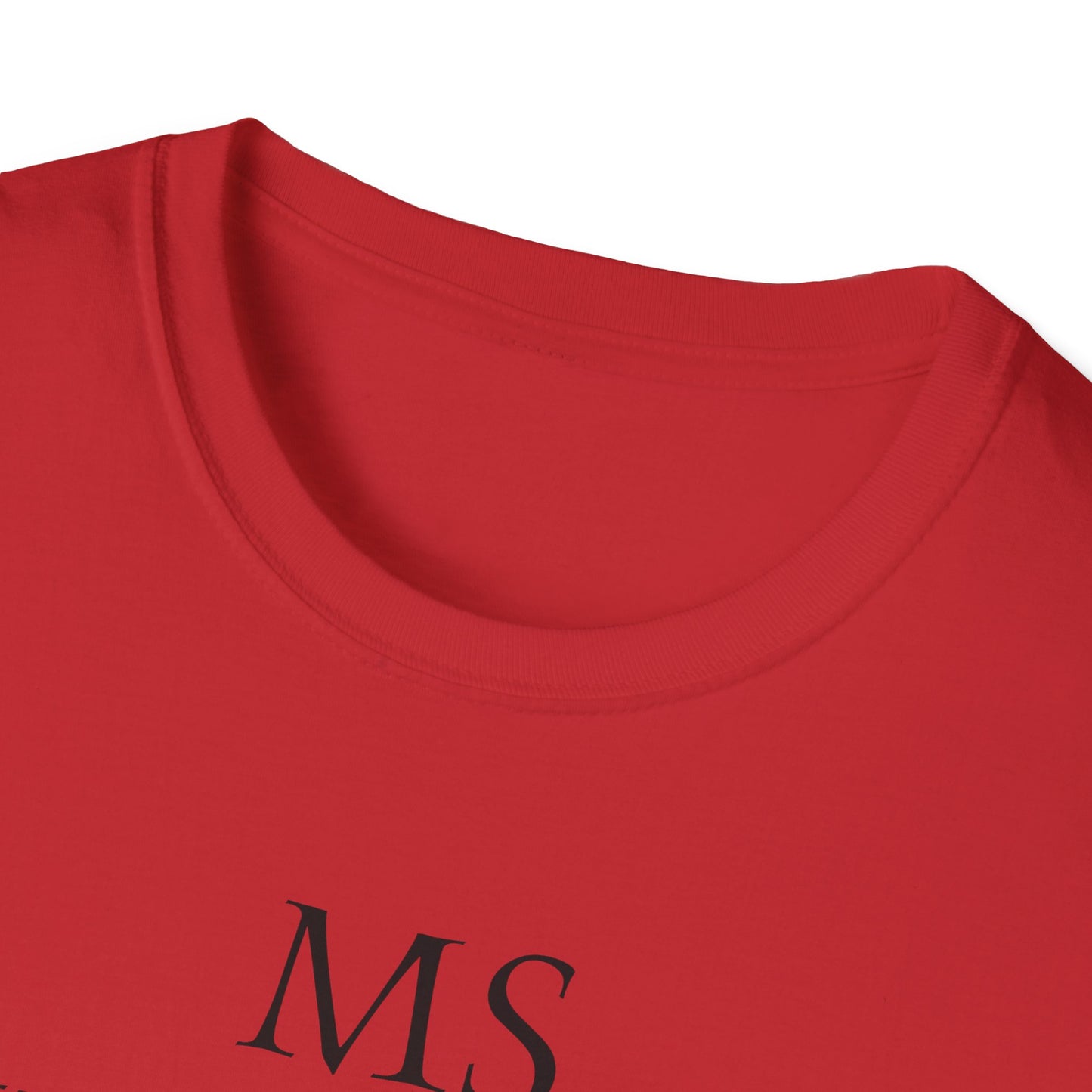 M.S. Warrior Unisex Softstyle T-Shirt - Empowering Graphic Tee for Women's Health Awareness