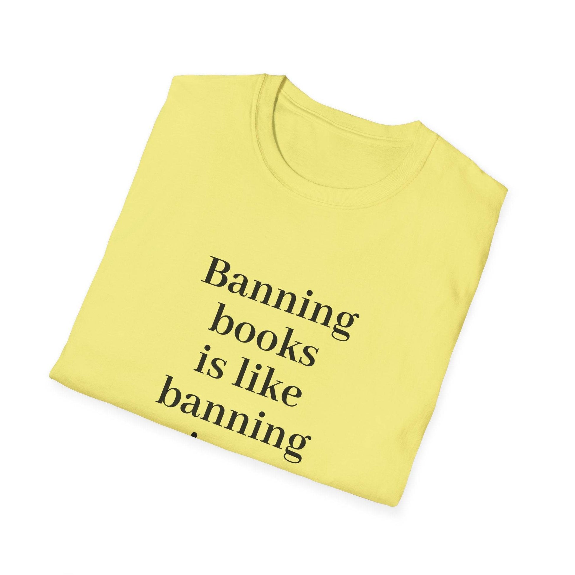 Unisex Softstyle T-Shirt - 'Banning Books' - The Dreamer's Bookshop.