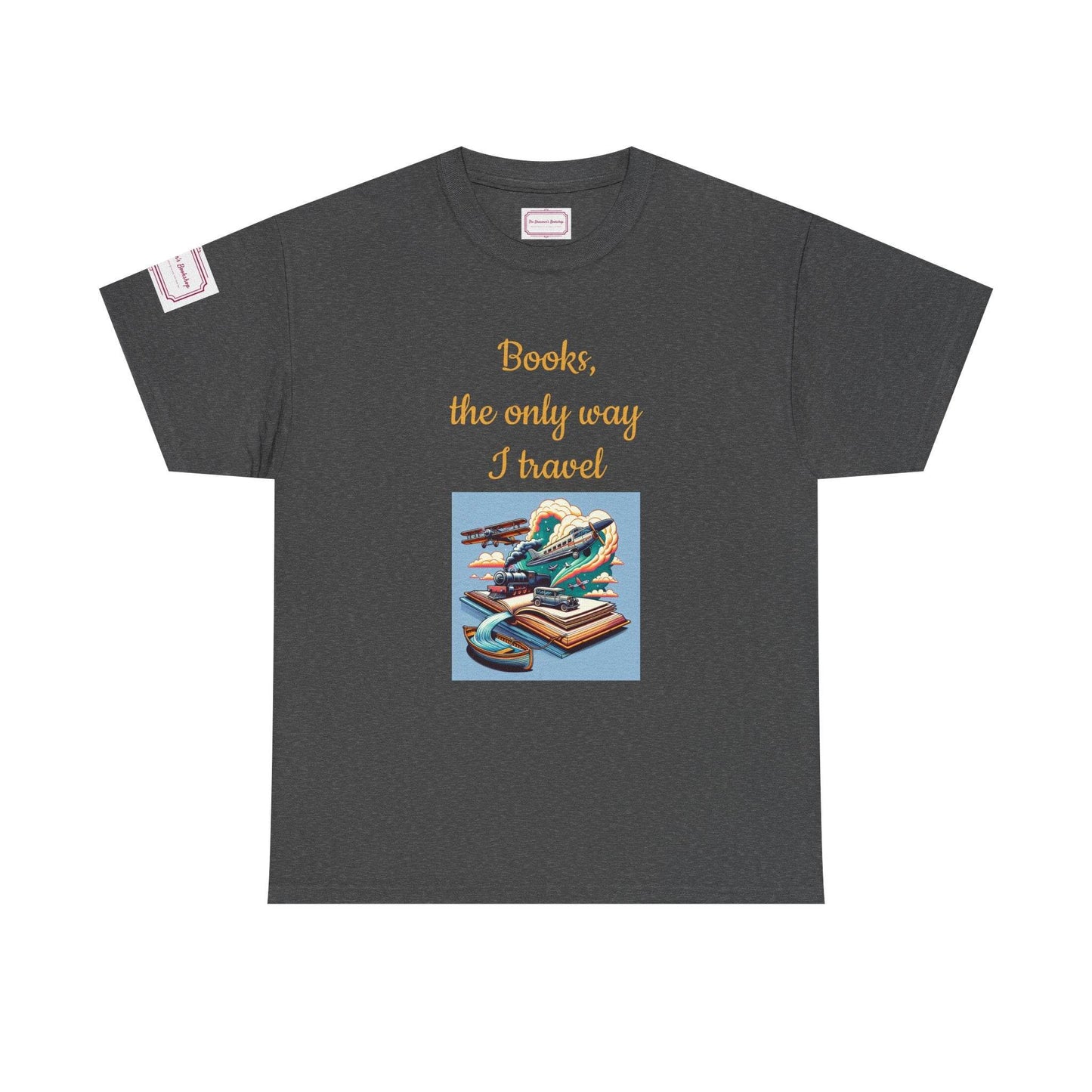 Travel - Unisex Heavy Cotton Tee - Perfect for Book Lovers - The Dreamer's Bookshop.