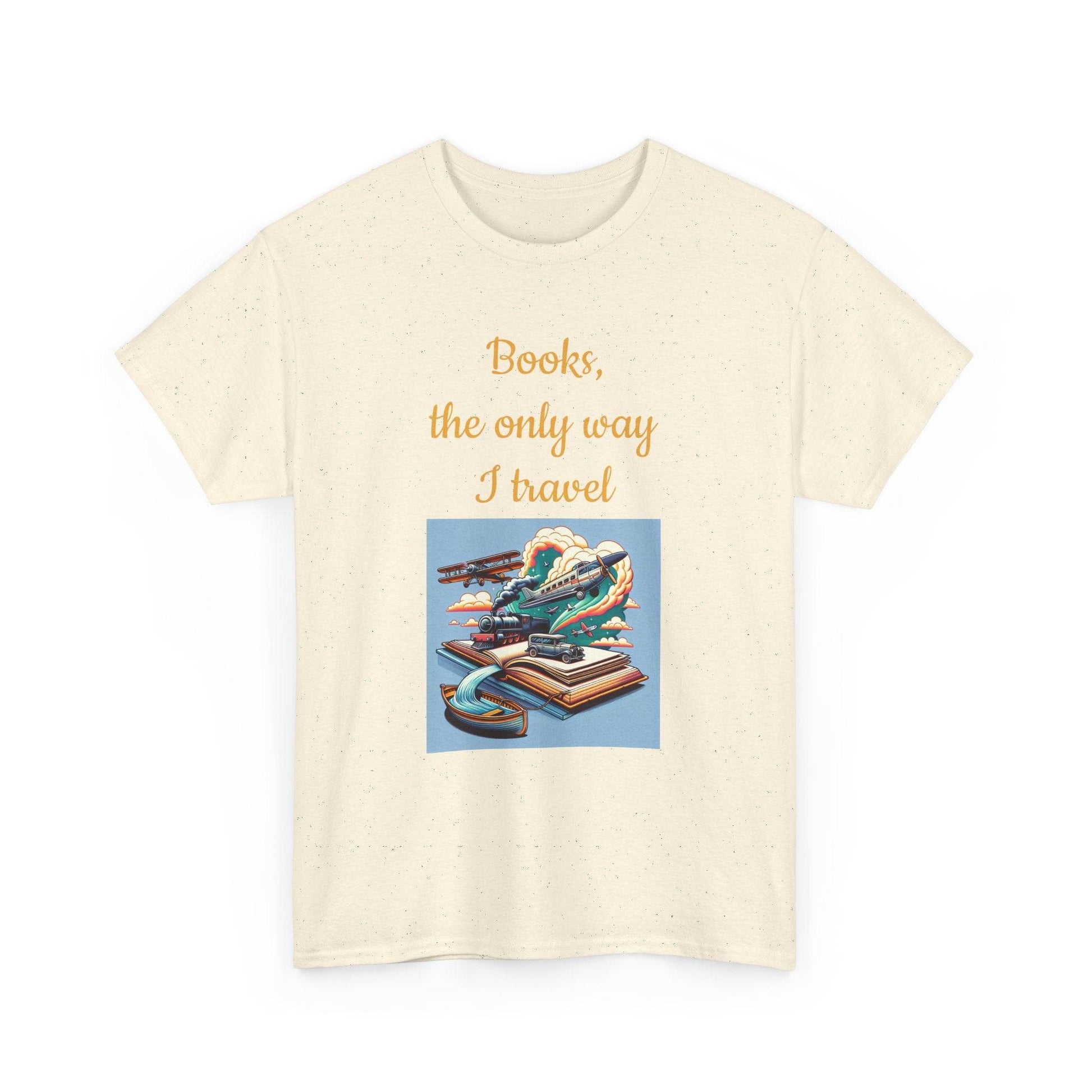 Travel - Unisex Heavy Cotton Tee for Book Lovers - The Dreamer's Bookshop.