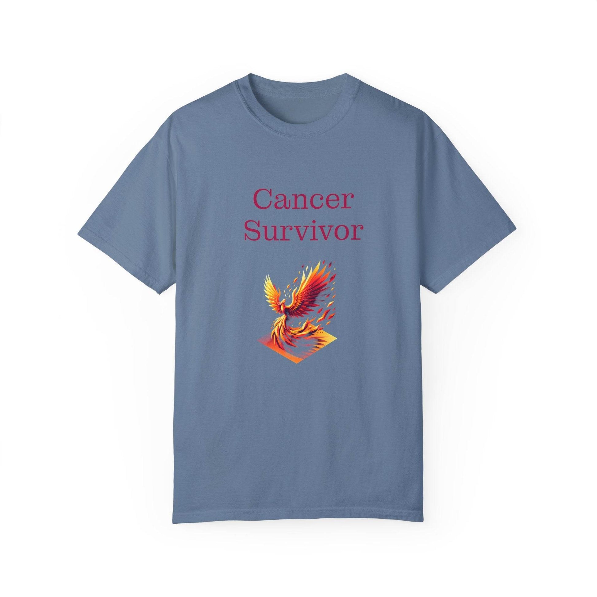 Cancer Survivor Unisex Garment-Dyed T-shirt - Inspirational Motivational Tee - The Dreamer's Bookshop.