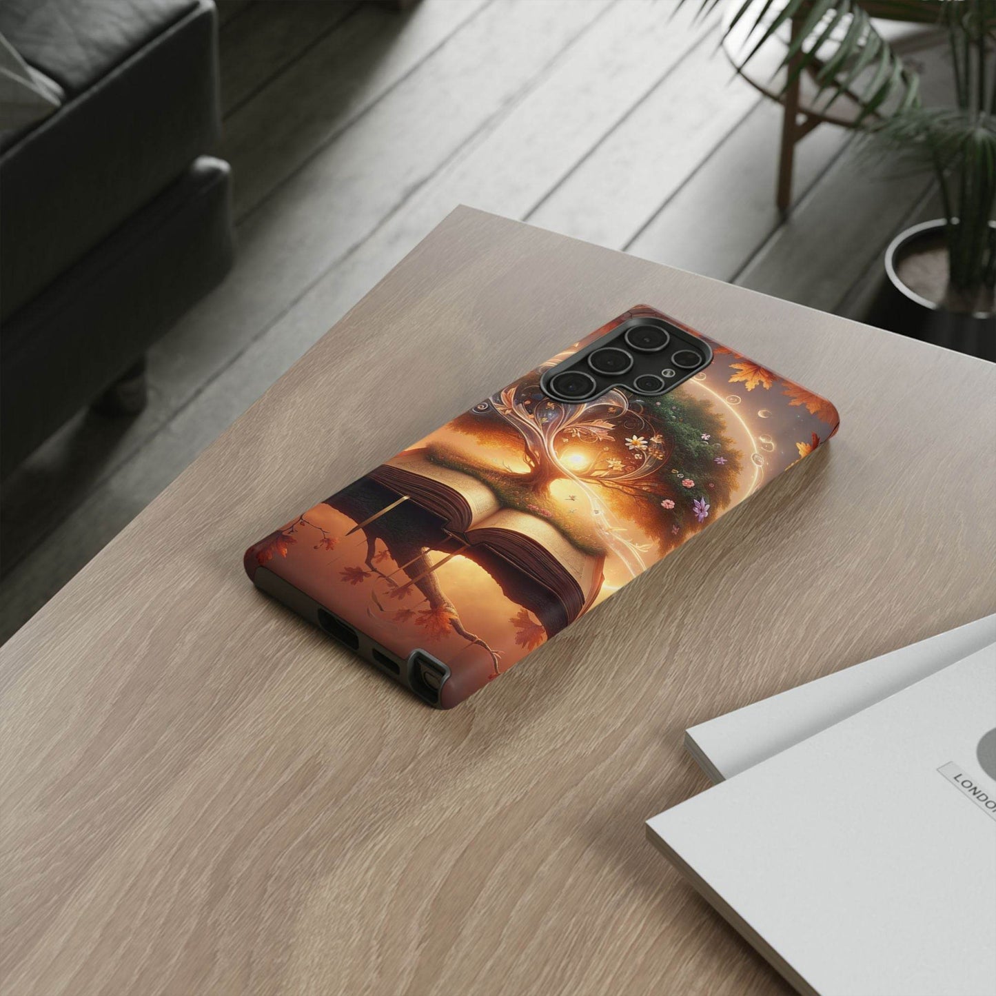Nature-Inspired iPhone & Samsung Phone Case with Tree of Life Design - The Dreamer's Bookshop.
