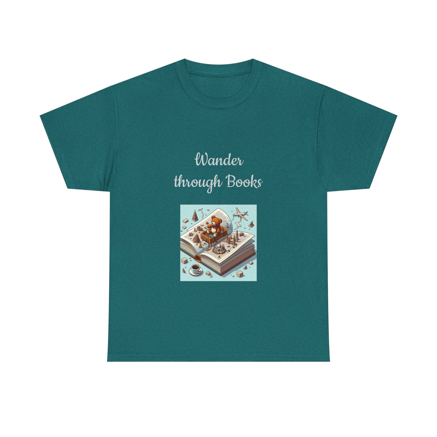 Book Lover's Unisex Heavy Cotton Tee - "Wander" - The Dreamer's Bookshop.