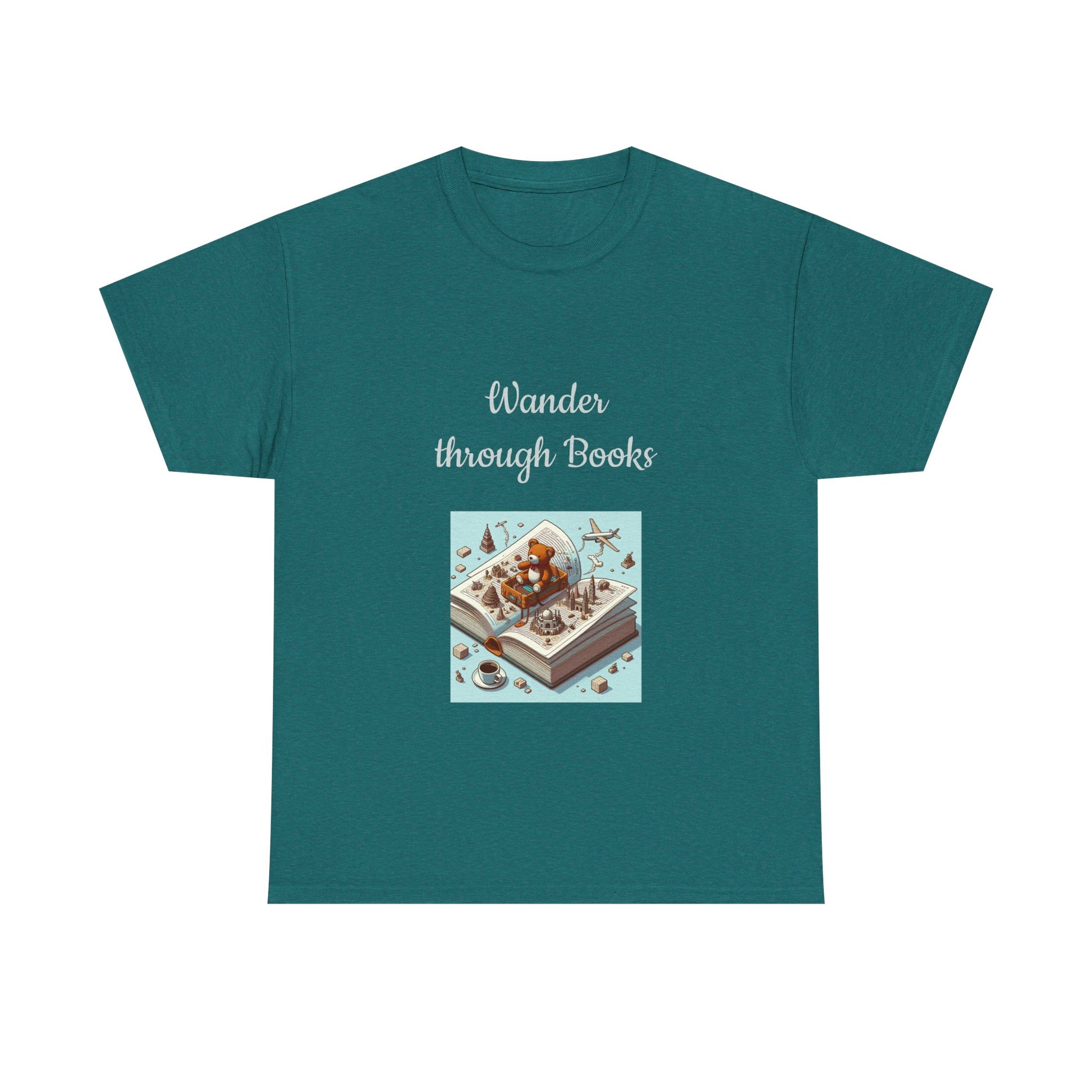 Book Lover's Unisex Heavy Cotton Tee - "Wander" - The Dreamer's Bookshop.