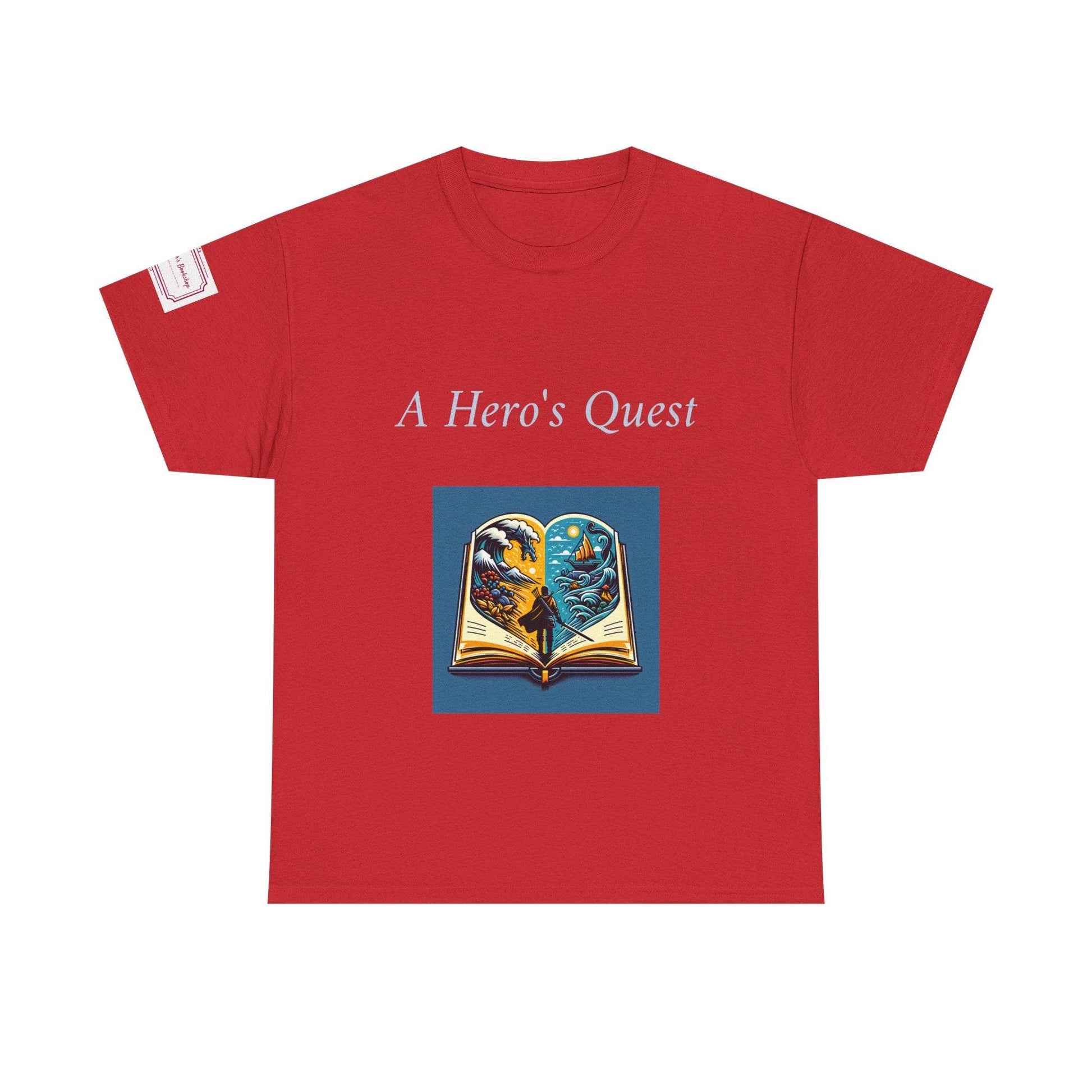 Adventure - Graphic Unisex Heavy Cotton Tee - Hero's Quest - The Dreamer's Bookshop.