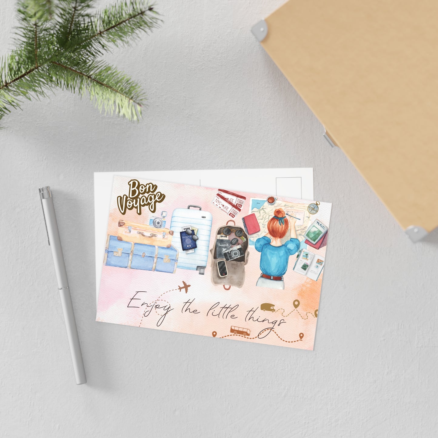 The Dreamer's Bookshop "Bon Voyage" Enjoy the Little Things Card - The Dreamer's Bookshop.