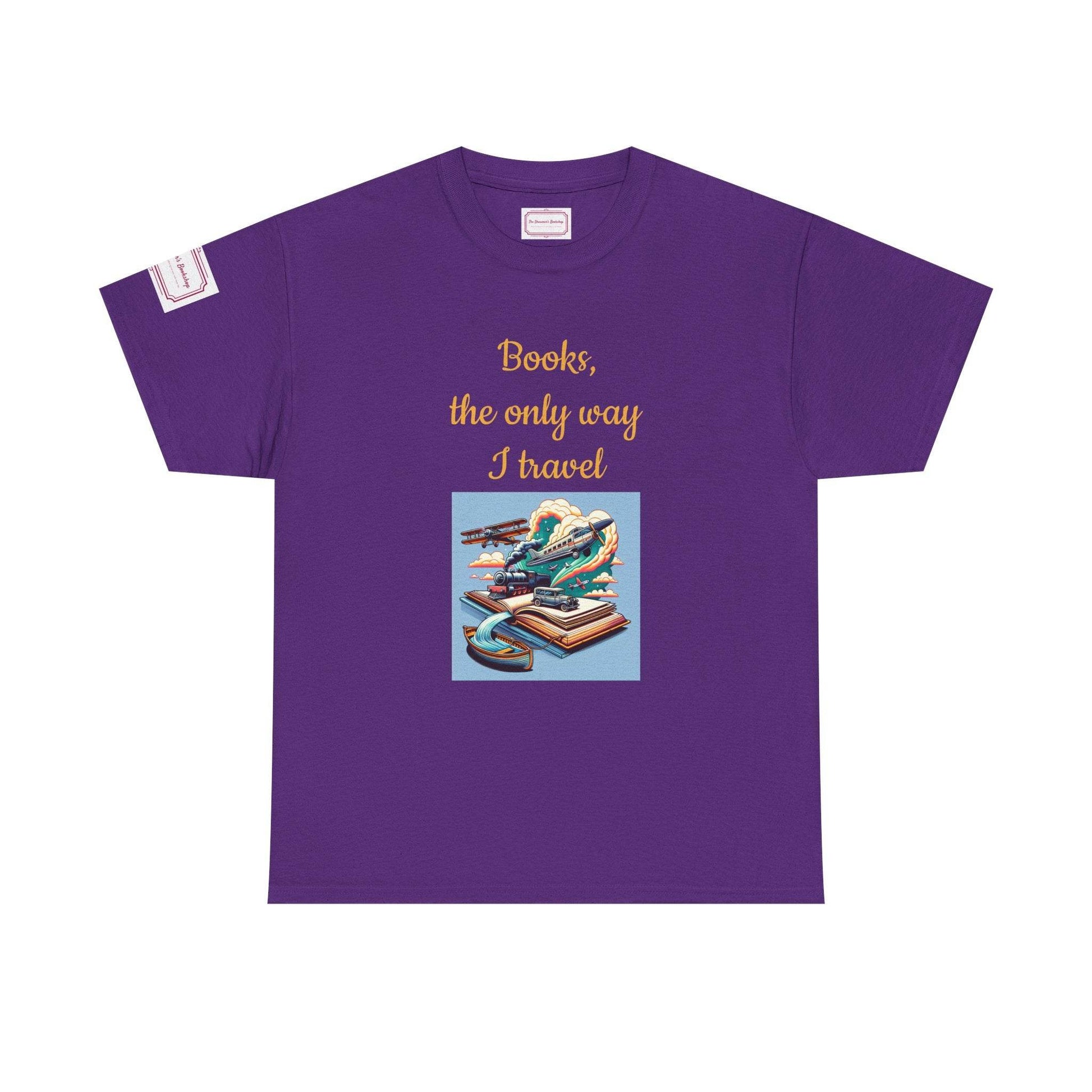 Travel - Unisex Heavy Cotton Tee - Perfect for Book Lovers - The Dreamer's Bookshop.