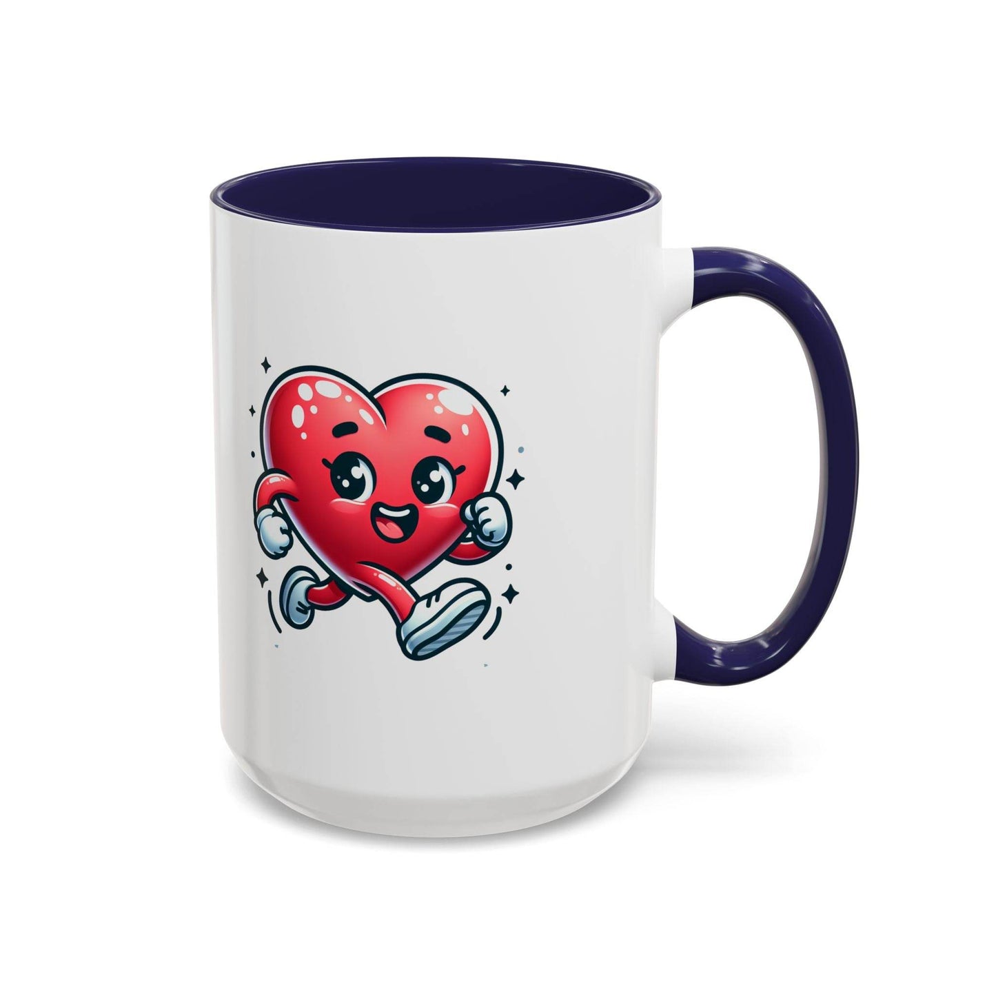 Cute Heart Character Coffee Mug - 11 & 15oz - The Dreamer's Bookshop.