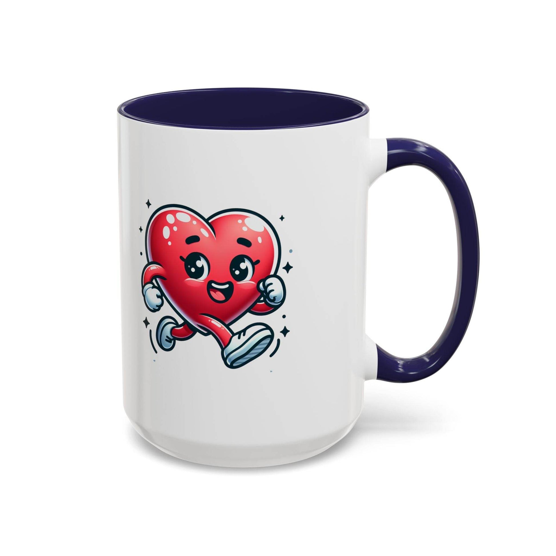 Cute Heart Character Coffee Mug - 11 & 15oz - The Dreamer's Bookshop.