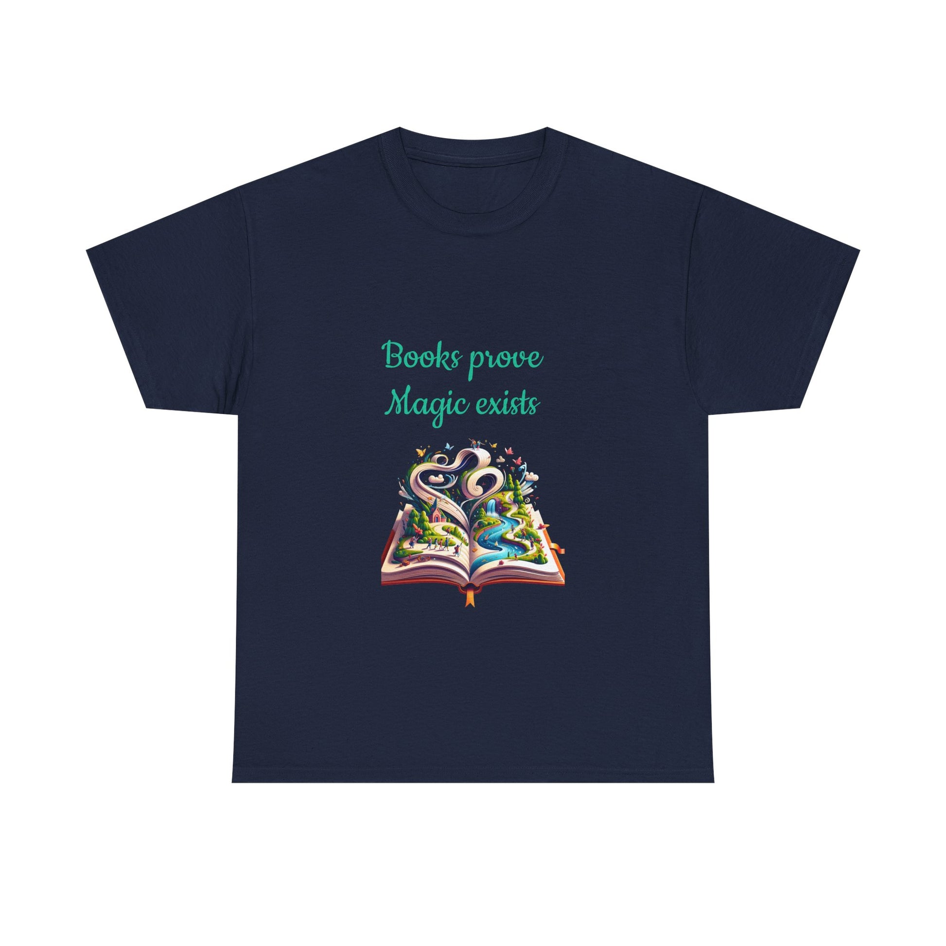 Book Lover's Unisex Heavy Cotton Tee - "Magic Exists" - The Dreamer's Bookshop.