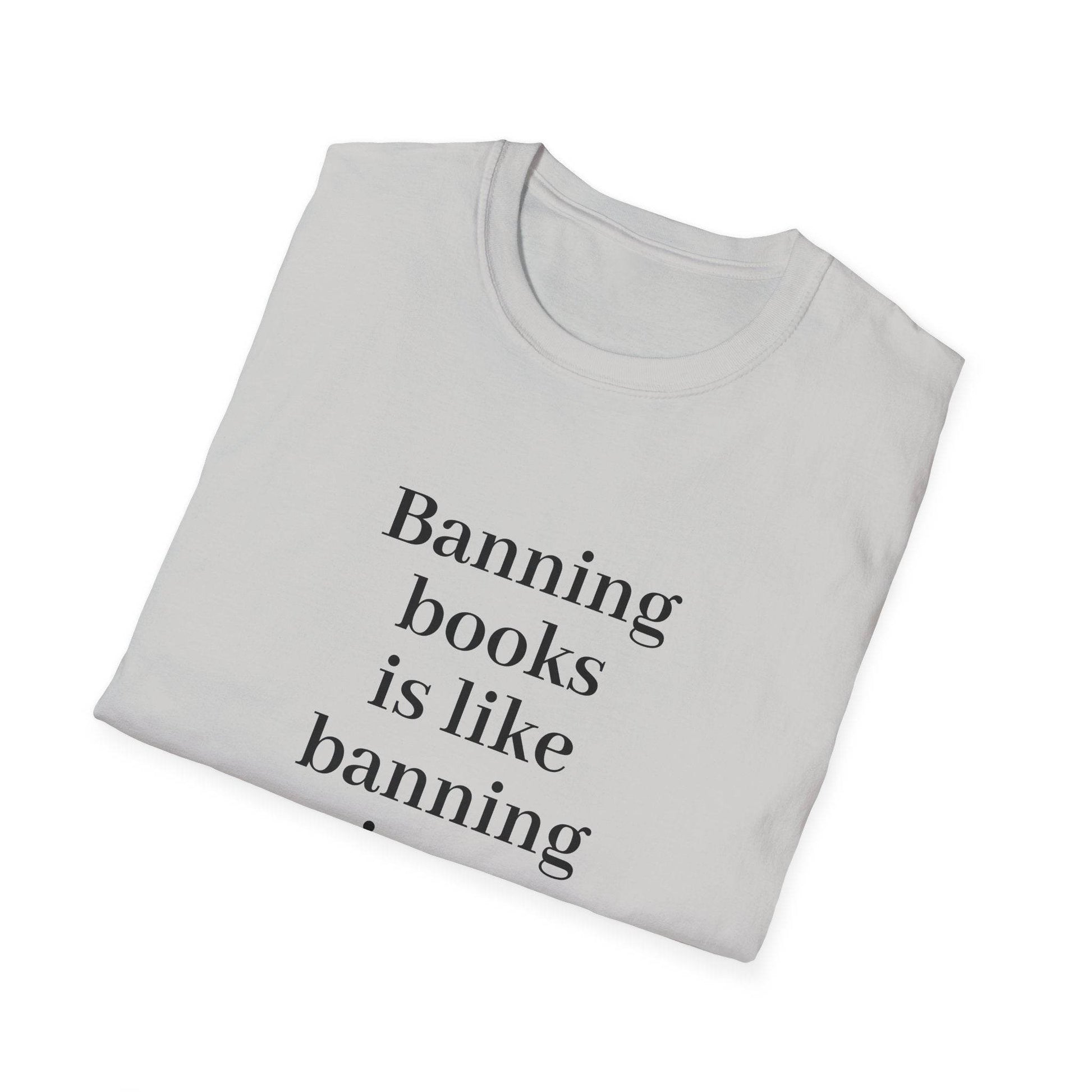 Unisex Softstyle T-Shirt - 'Banning Books' - The Dreamer's Bookshop.