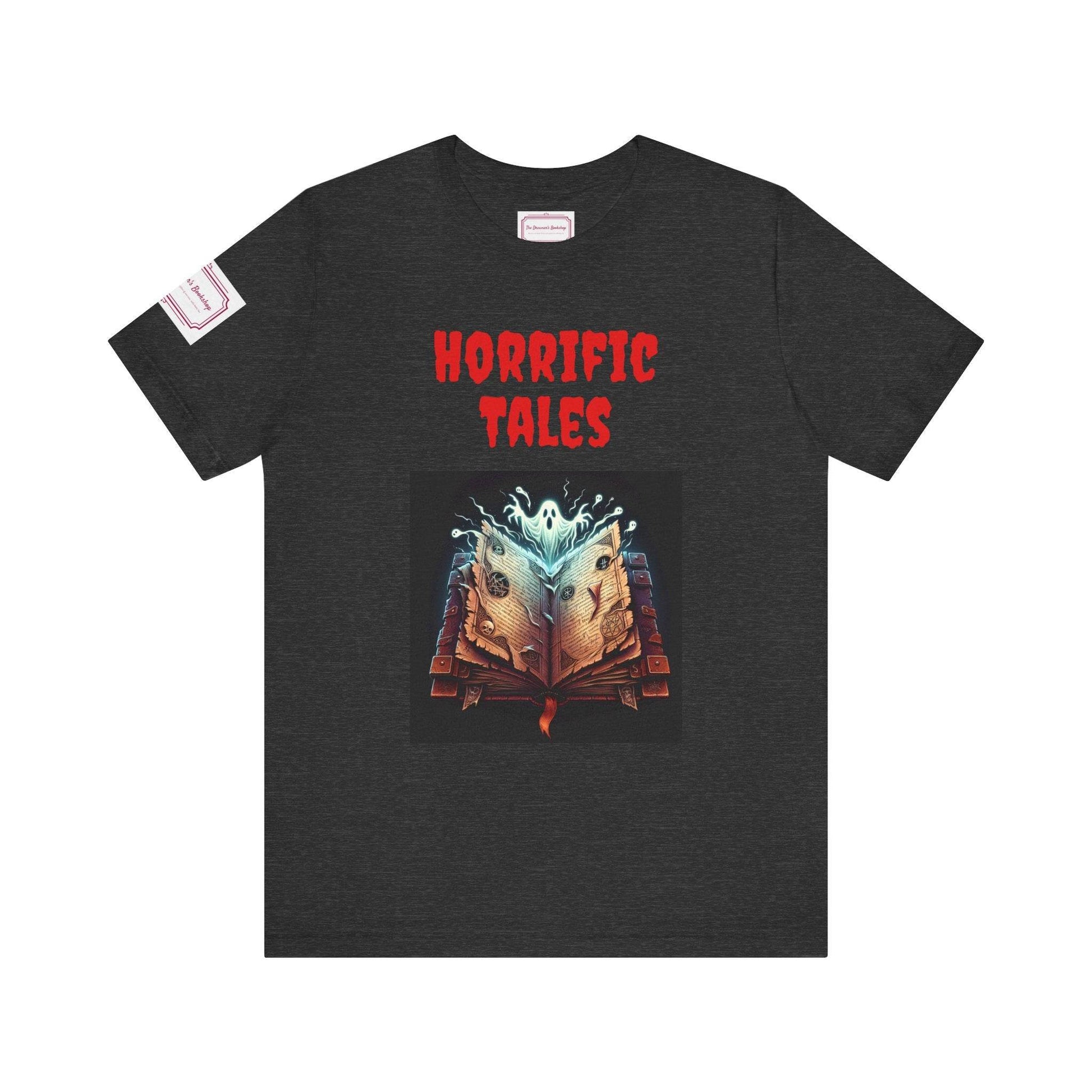 Horrific Tales Tee - Fun Short Sleeve Shirt for Writers & Book Lovers - The Dreamer's Bookshop.