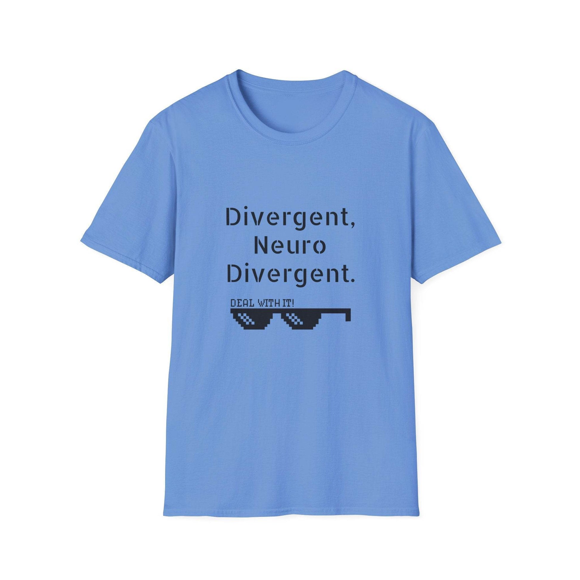 Divergent Neuro T-Shirt - Unisex Softstyle Tee for Neurodivergent Pride - The Dreamer's Bookshop.
