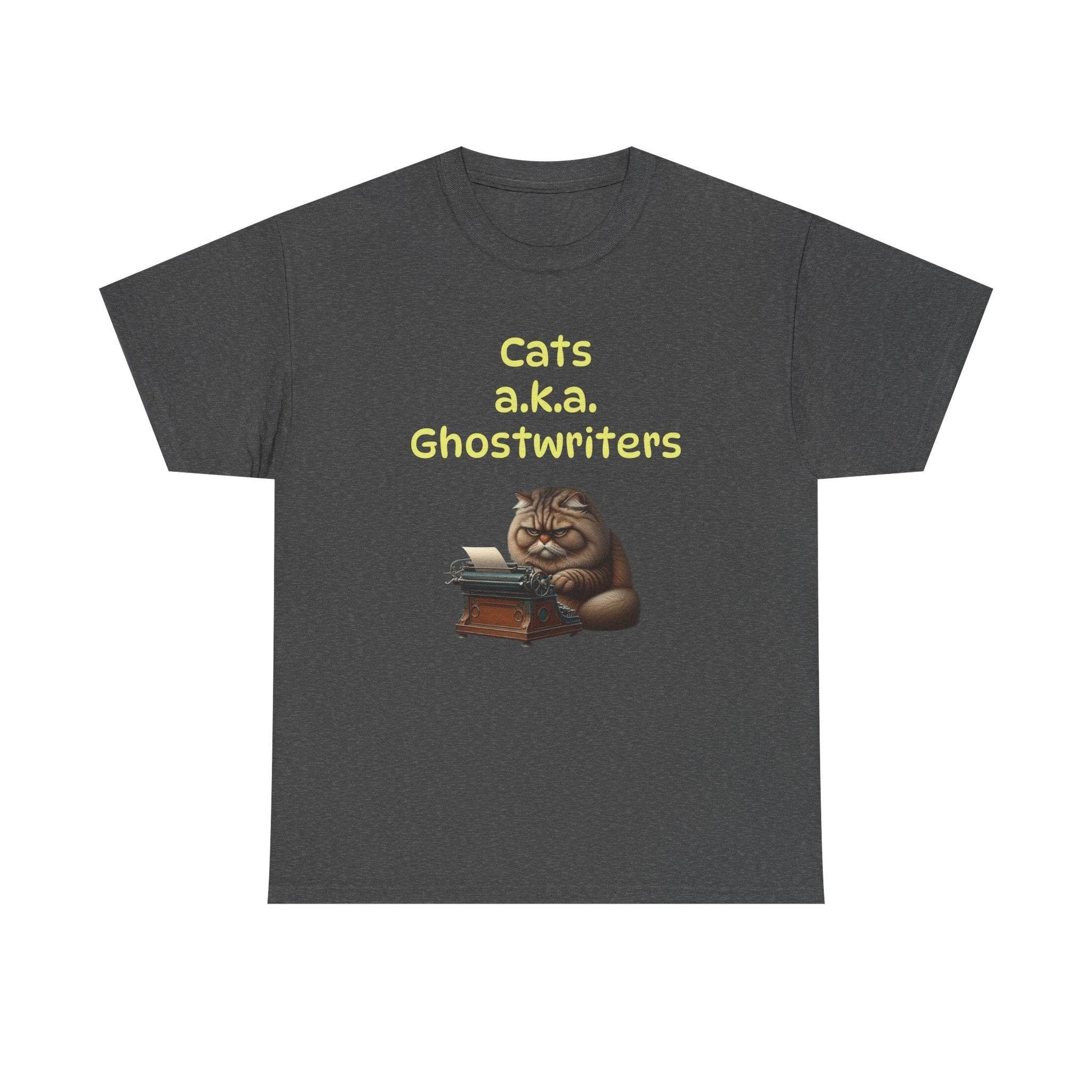 Cats Ghostwriters - A Unisex Heavy Cotton Tee - Perfect Gift for Book Lovers - The Dreamer's Bookshop.