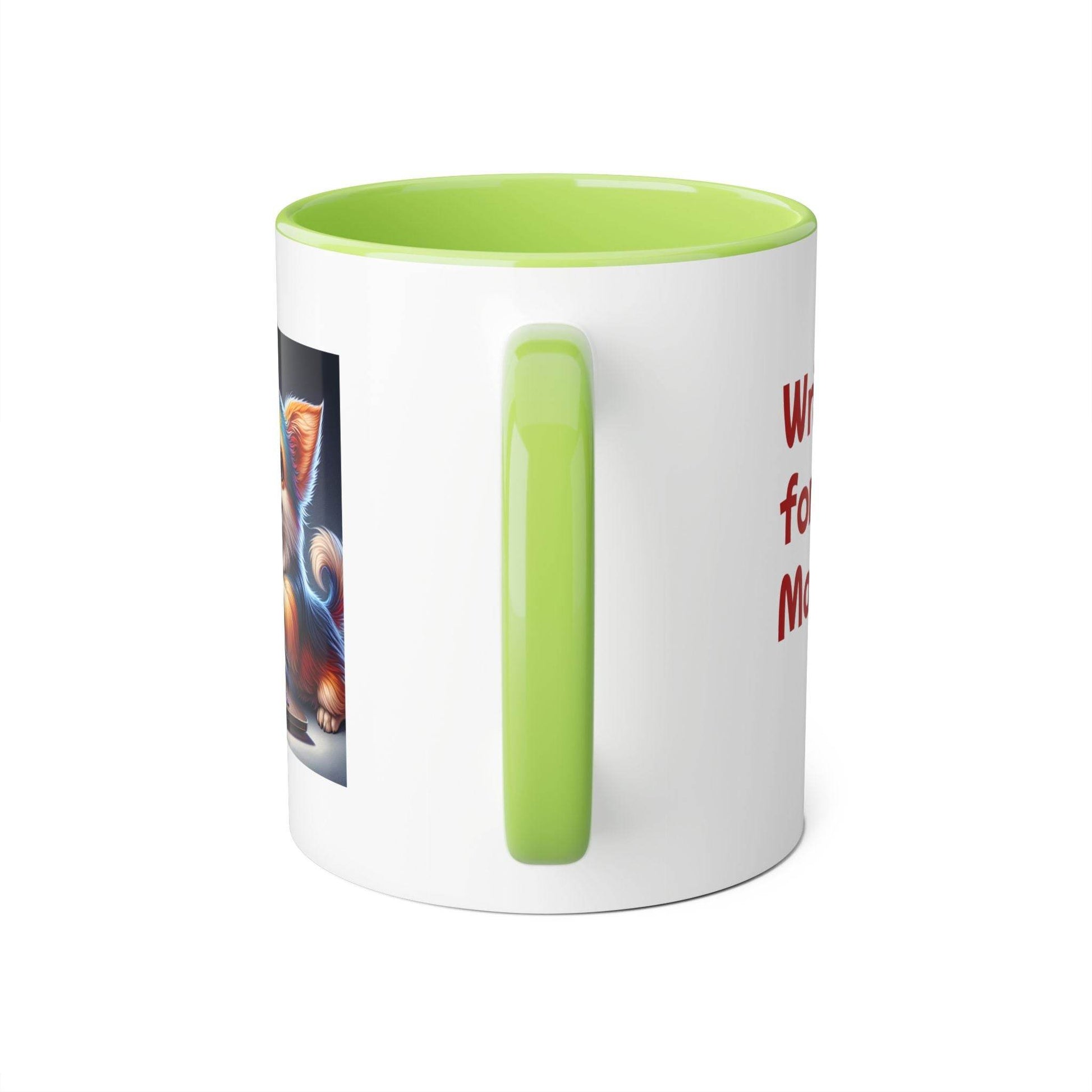 Funny Dog Writer Accent Mug - 11oz Coffee Cup for Book Lovers - The Dreamer's Bookshop.