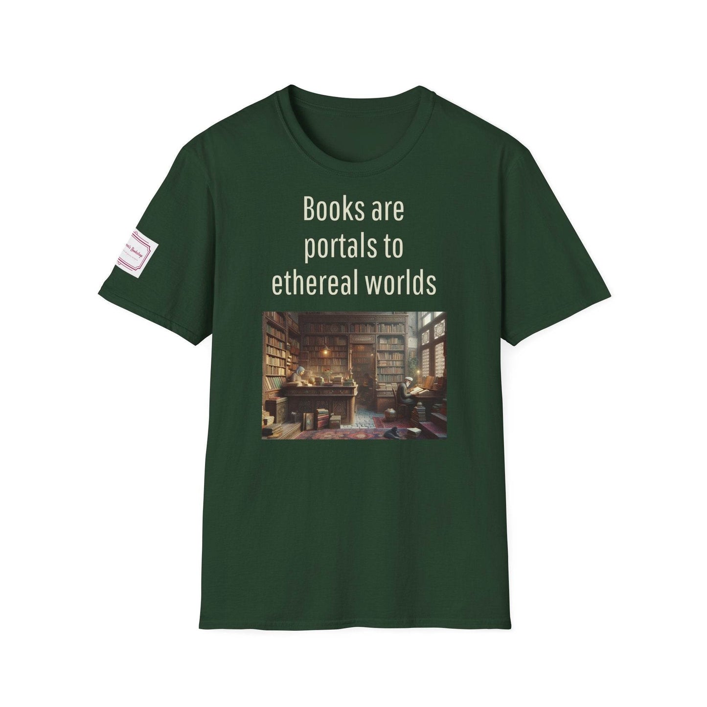 Unisex Softstyle T-Shirt - Portal Design for Book Lovers - The Dreamer's Bookshop.