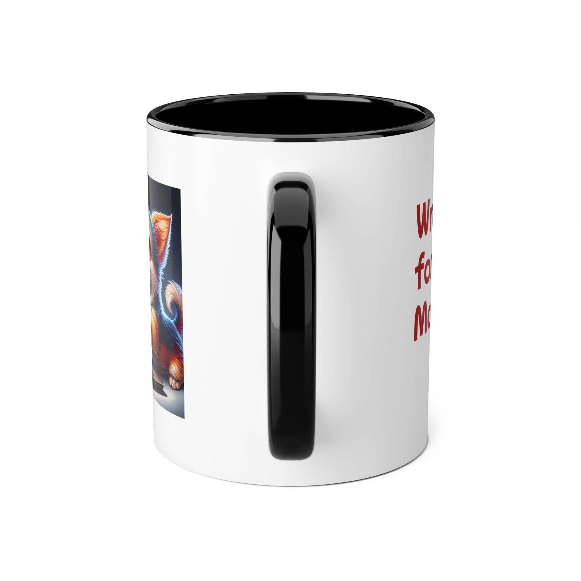 Funny Dog Writer Accent Mug - 11oz Coffee Cup for Book Lovers - The Dreamer's Bookshop.