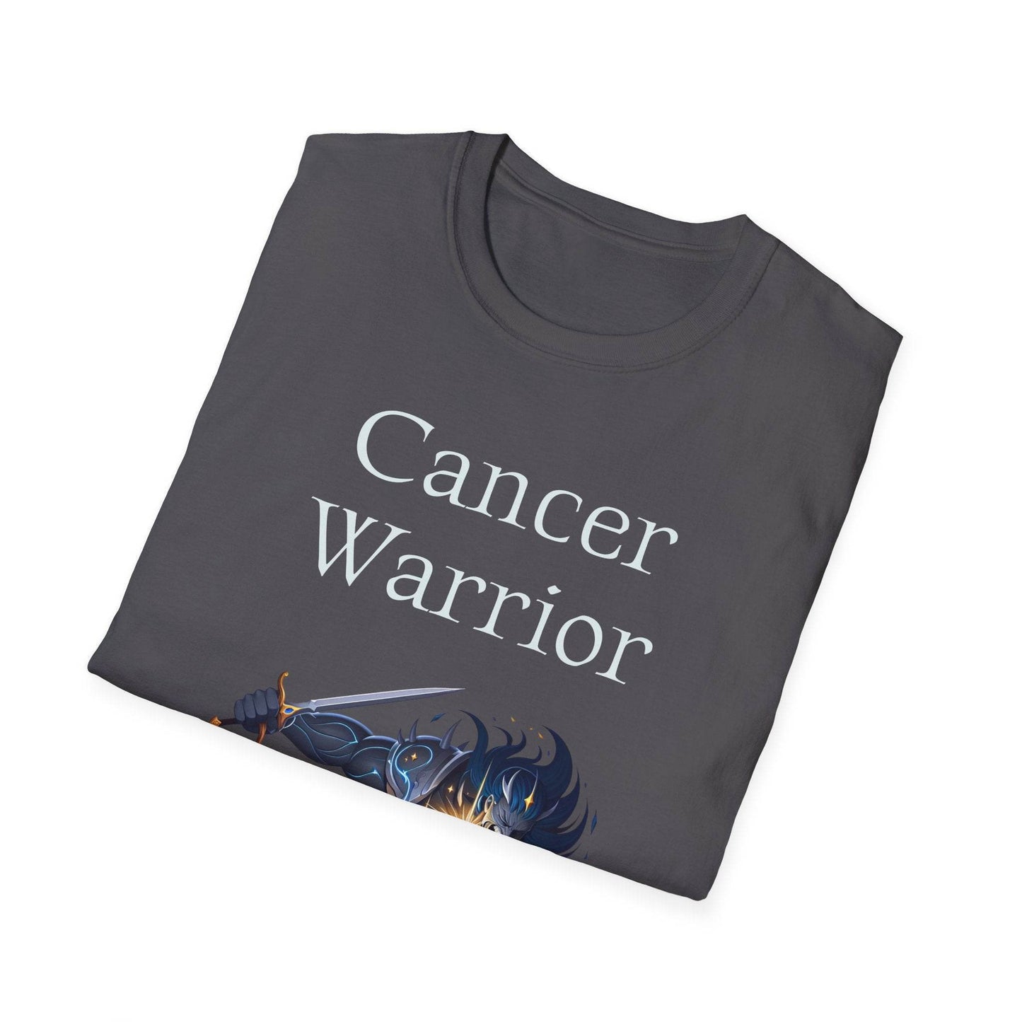 Cancer Warrior Unisex Softstyle T-Shirt - Empowering Graphic Tee for Women's Health Awarenes - The Dreamer's Bookshop.