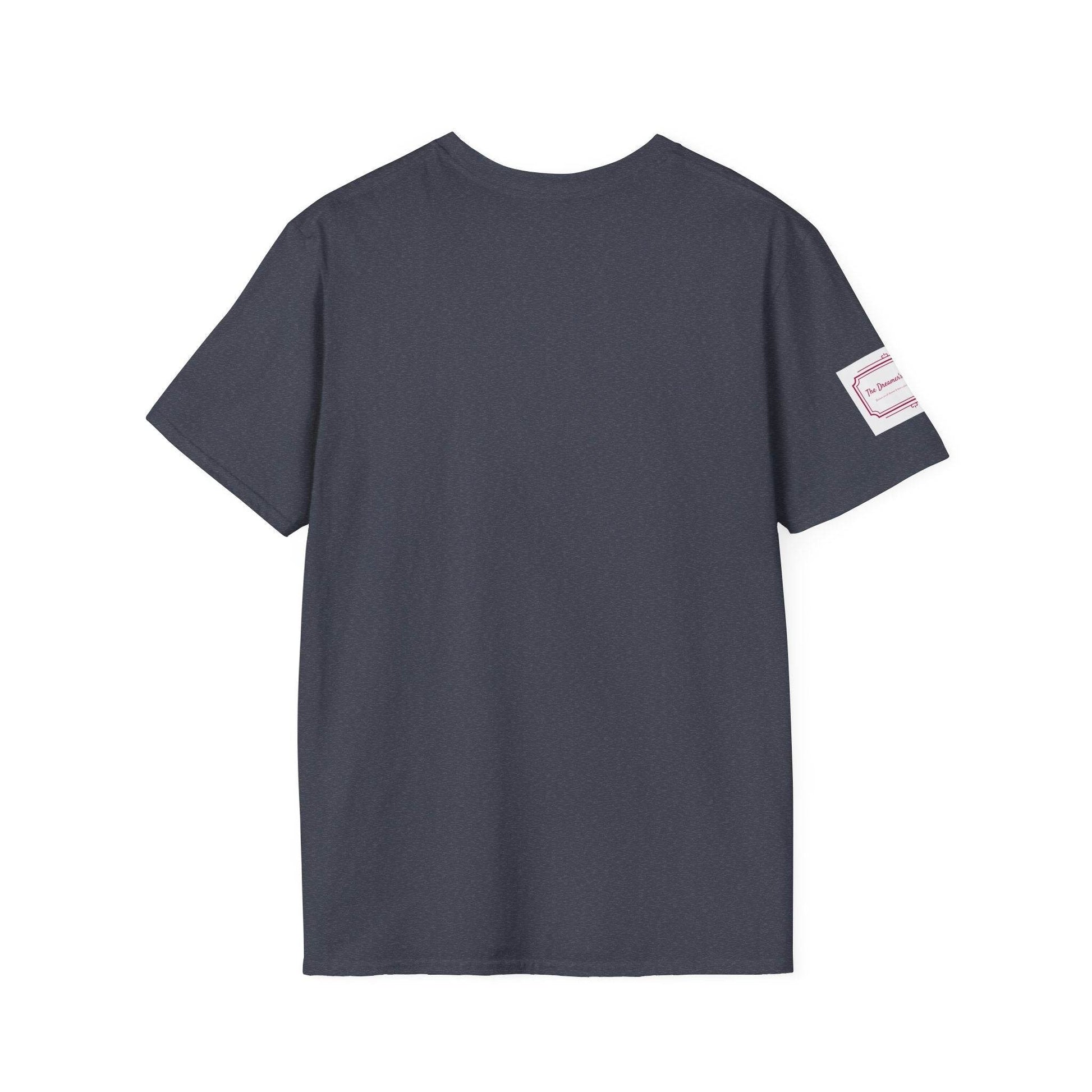 Be Happy Stay Positive Unisex Softstyle T-Shirt - The Dreamer's Bookshop.