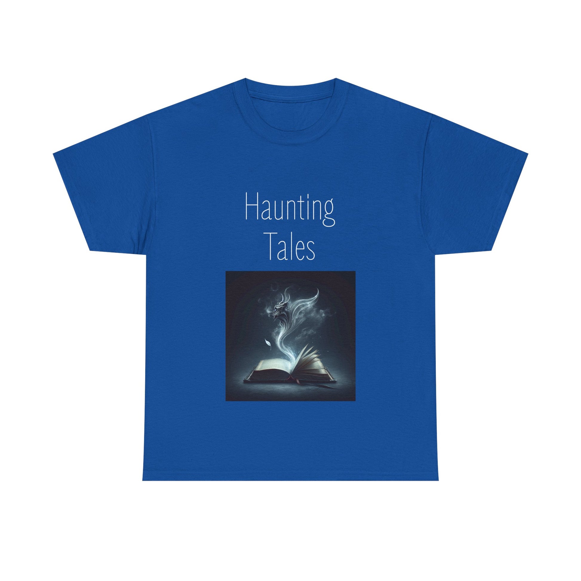 Book Lover's Unisex Heavy Cotton Tee - "Haunting Tales" - The Dreamer's Bookshop.