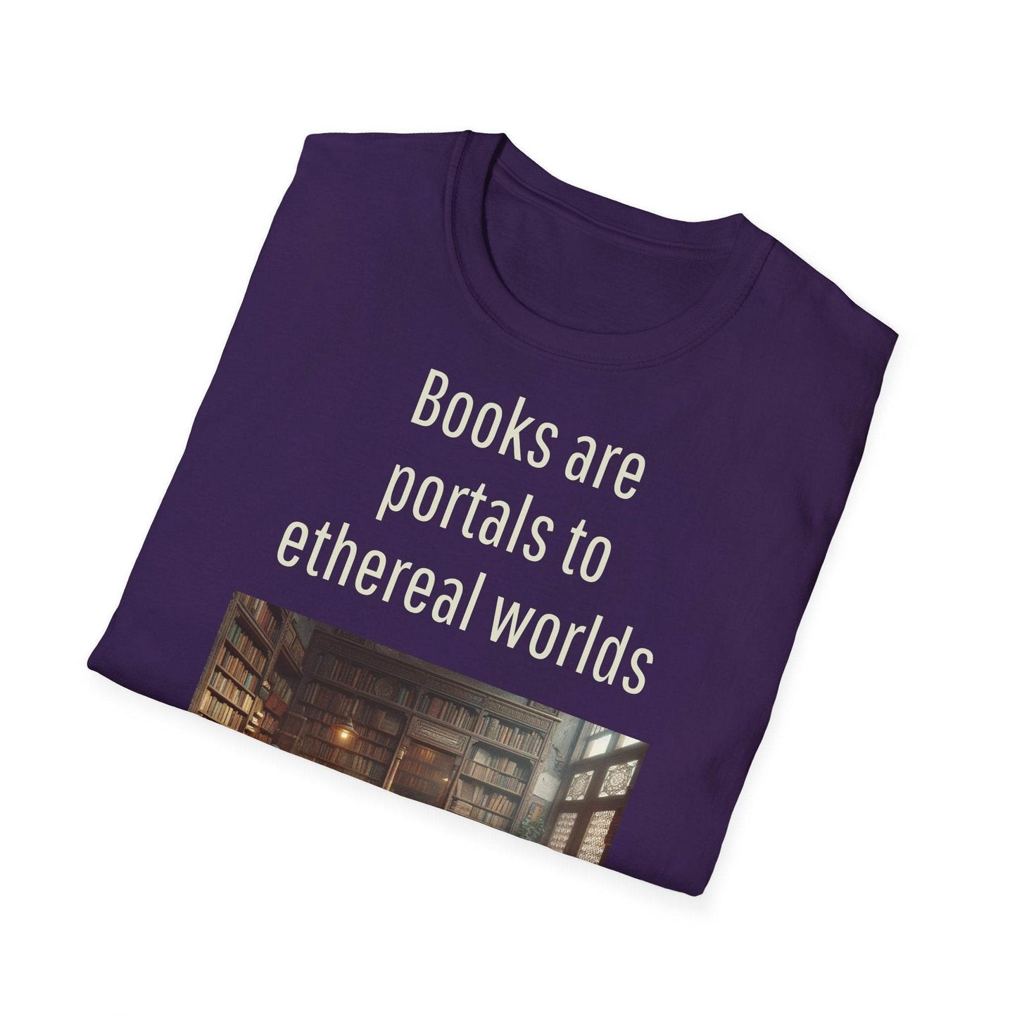 Unisex Softstyle T-Shirt - Portal Design for Book Lovers - The Dreamer's Bookshop.