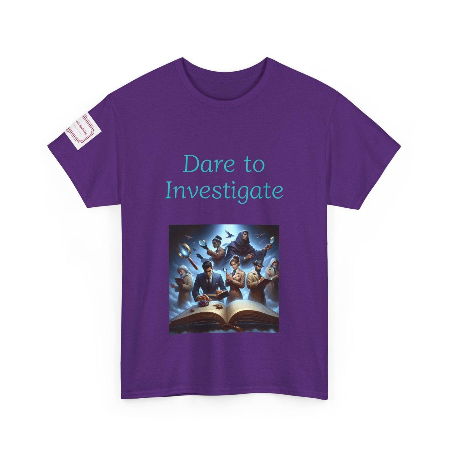 Investigate - Unisex Heavy Cotton Tee - Crime/Mystery Books - The Dreamer's Bookshop.