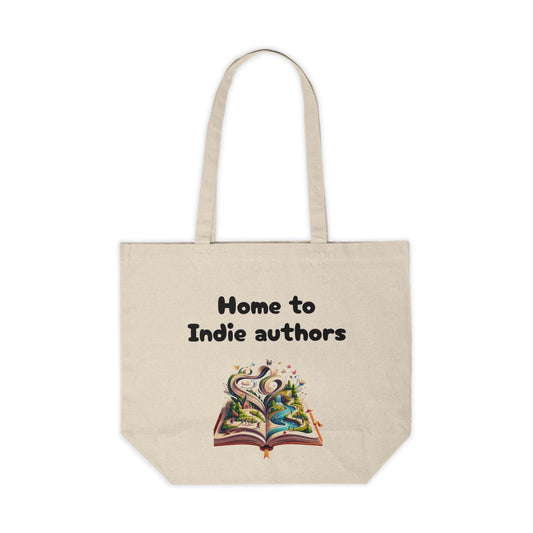 Canvas Shopping Tote for Book Lovers - 'Home to Indie Authors' & 'The Dreamer's Bookshop' Designs - The Dreamer's Bookshop.